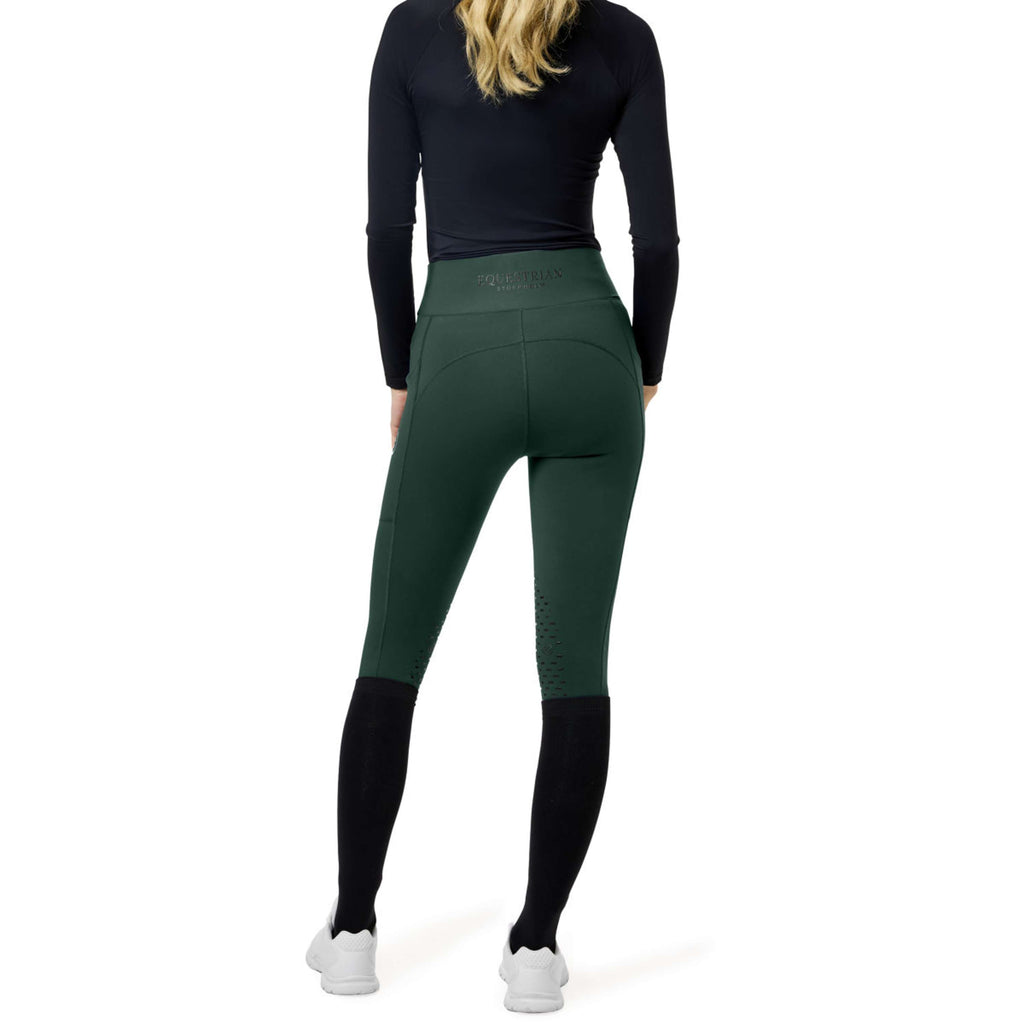 Equestrian Stockholm Riding Legging Movement Full Grip Sycamore Green