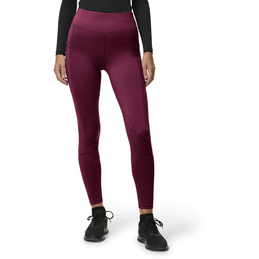 Equestrian Stockholm Riding Legging Movement Full Grip Merlot