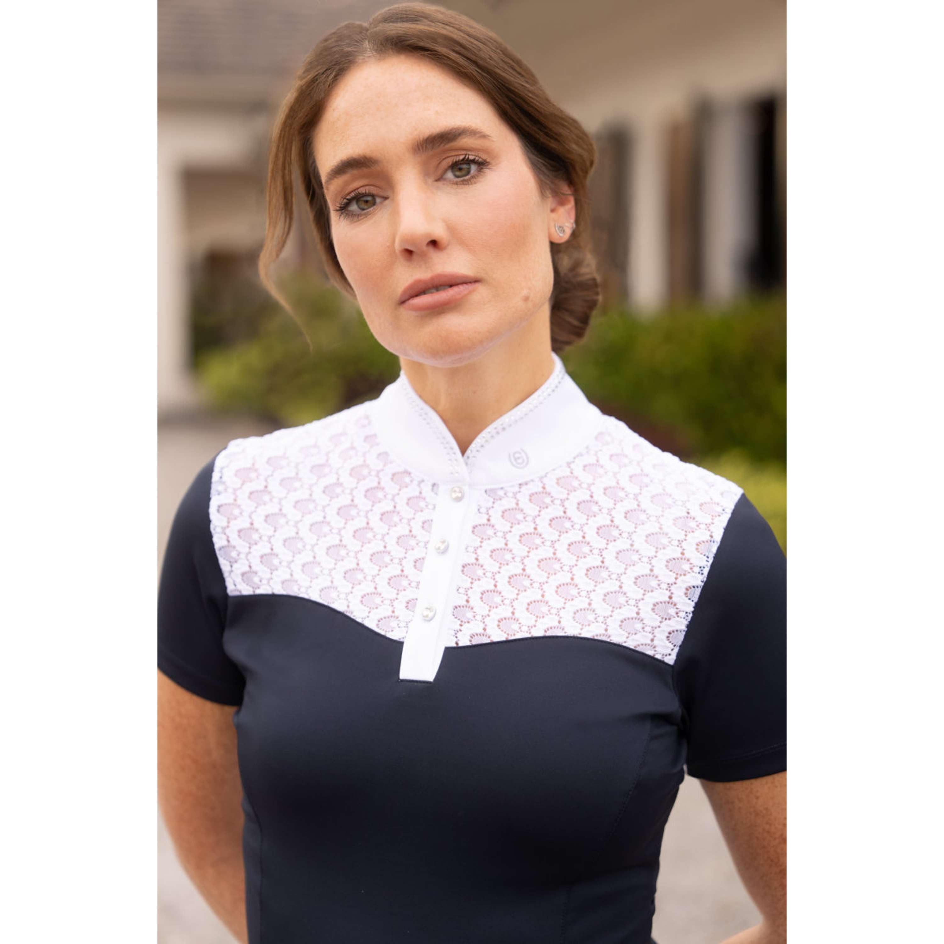 Equestrian Stockholm Competition Shirt Crystal Champion Navy