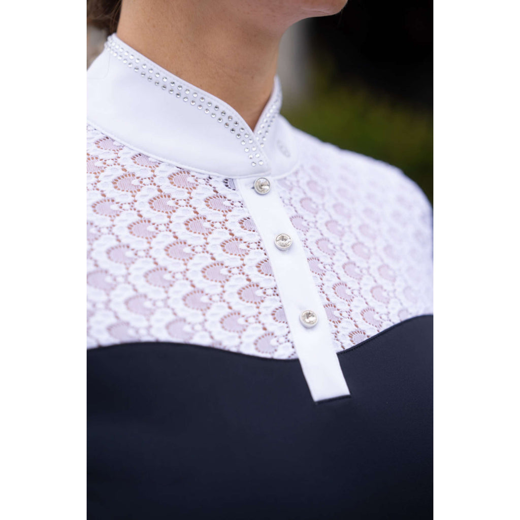 Equestrian Stockholm Competition Shirt Crystal Champion Navy