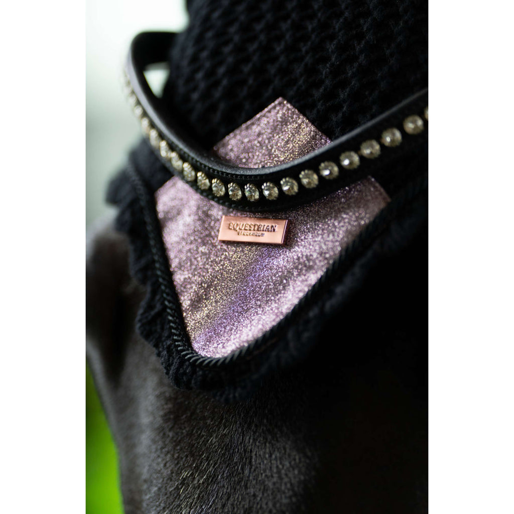 Equestrian Stockholm Ear Bonnet Pink Glimmer