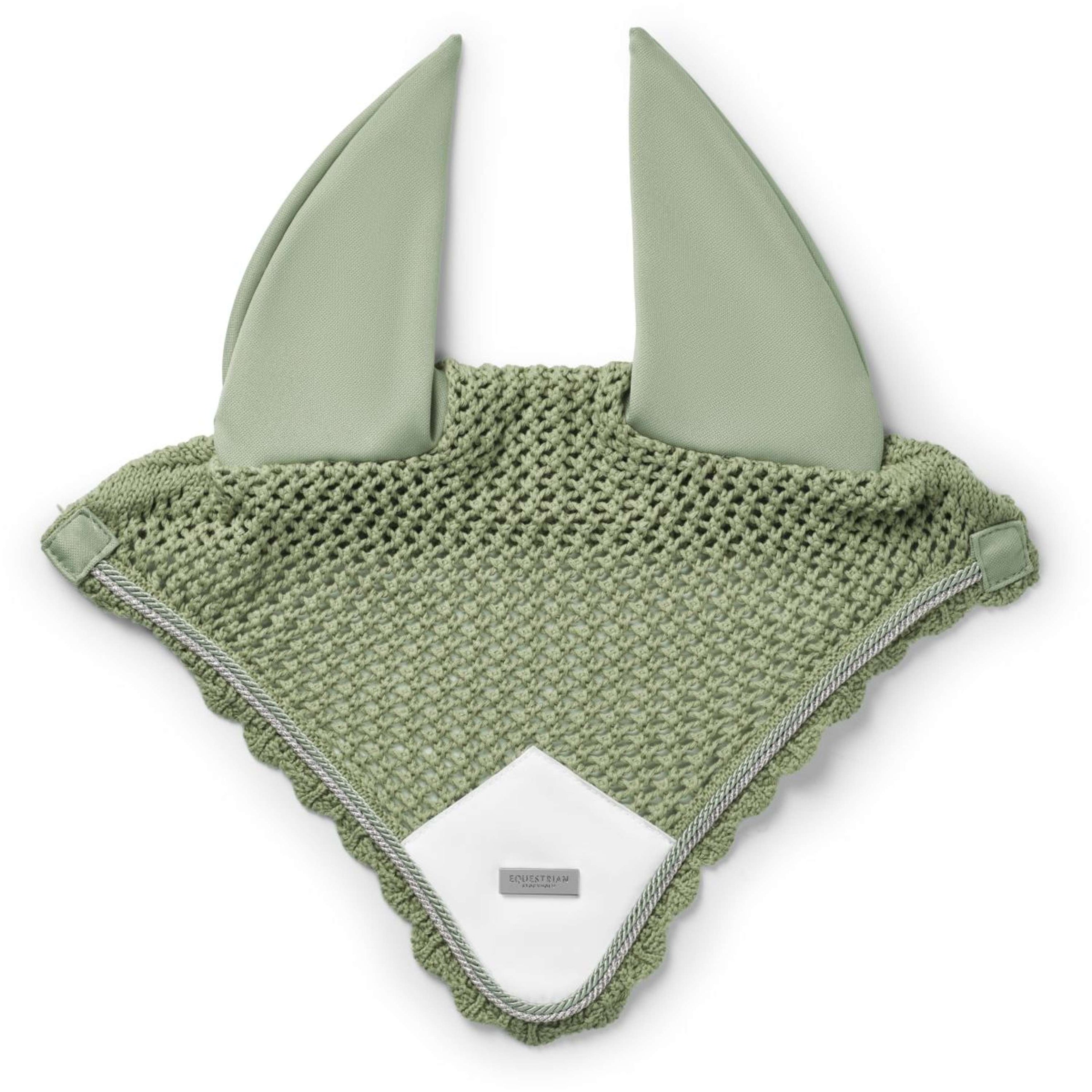 Equestrian Stockholm Ear Bonnet Pistachio White