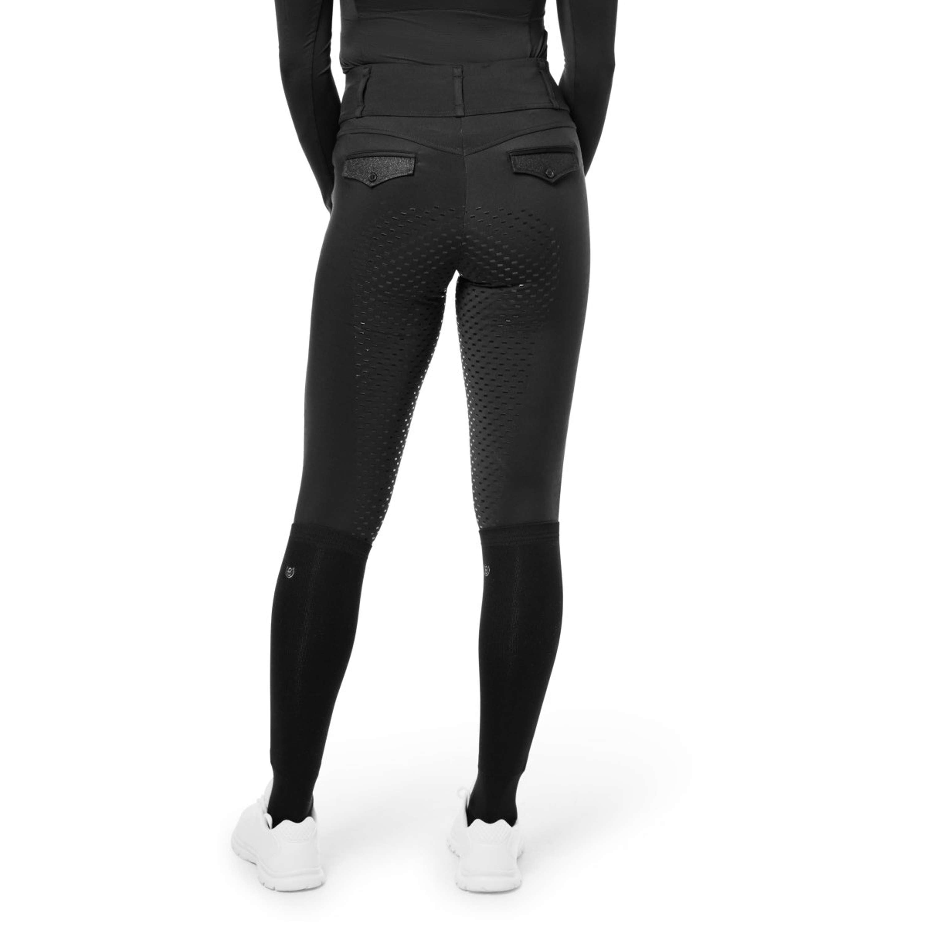 Equestrian Stockholm Riding Legging Premium Full Grip Black Glimmer