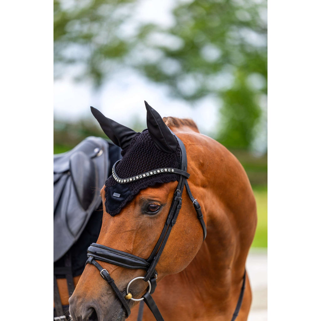 Equestrian Stockholm Ear Bonnet Velvet Black