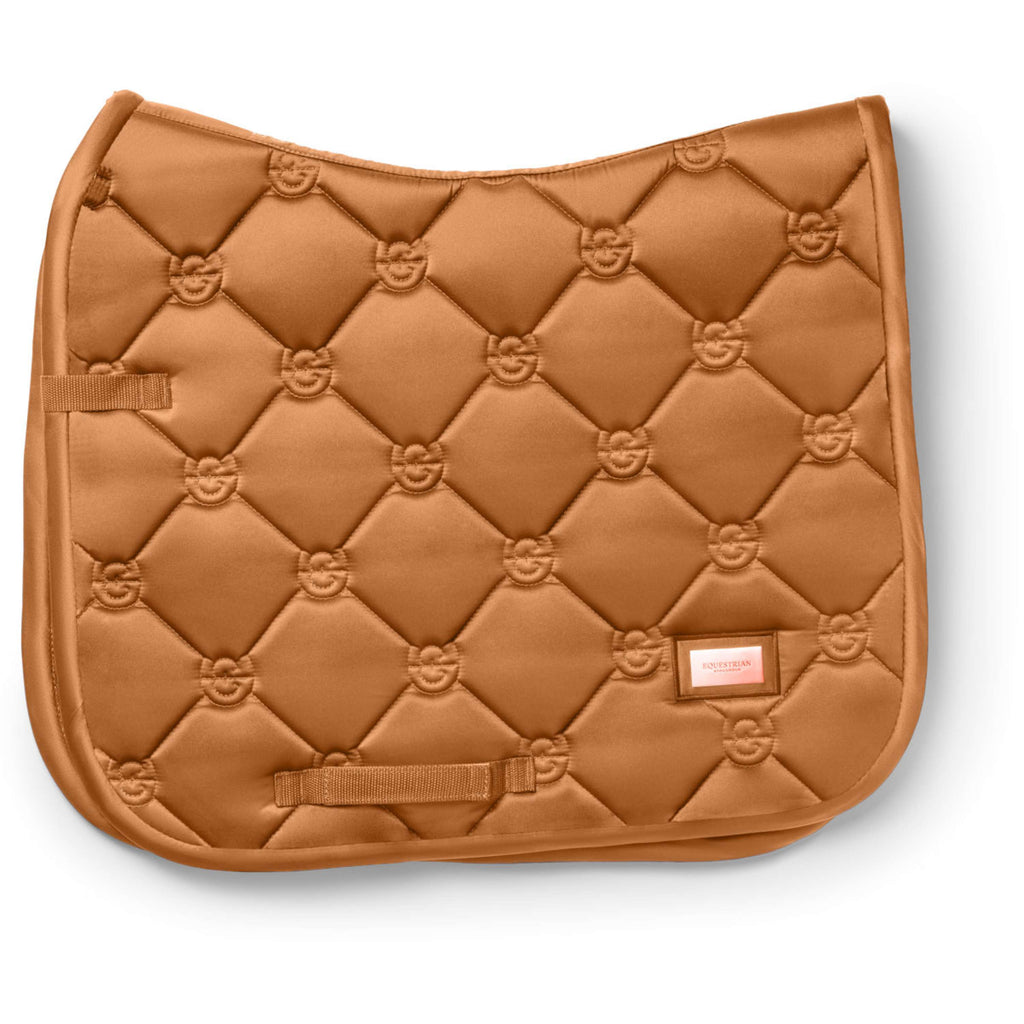 Equestrian Stockholm Saddlepad Satin Dressage Chestnut