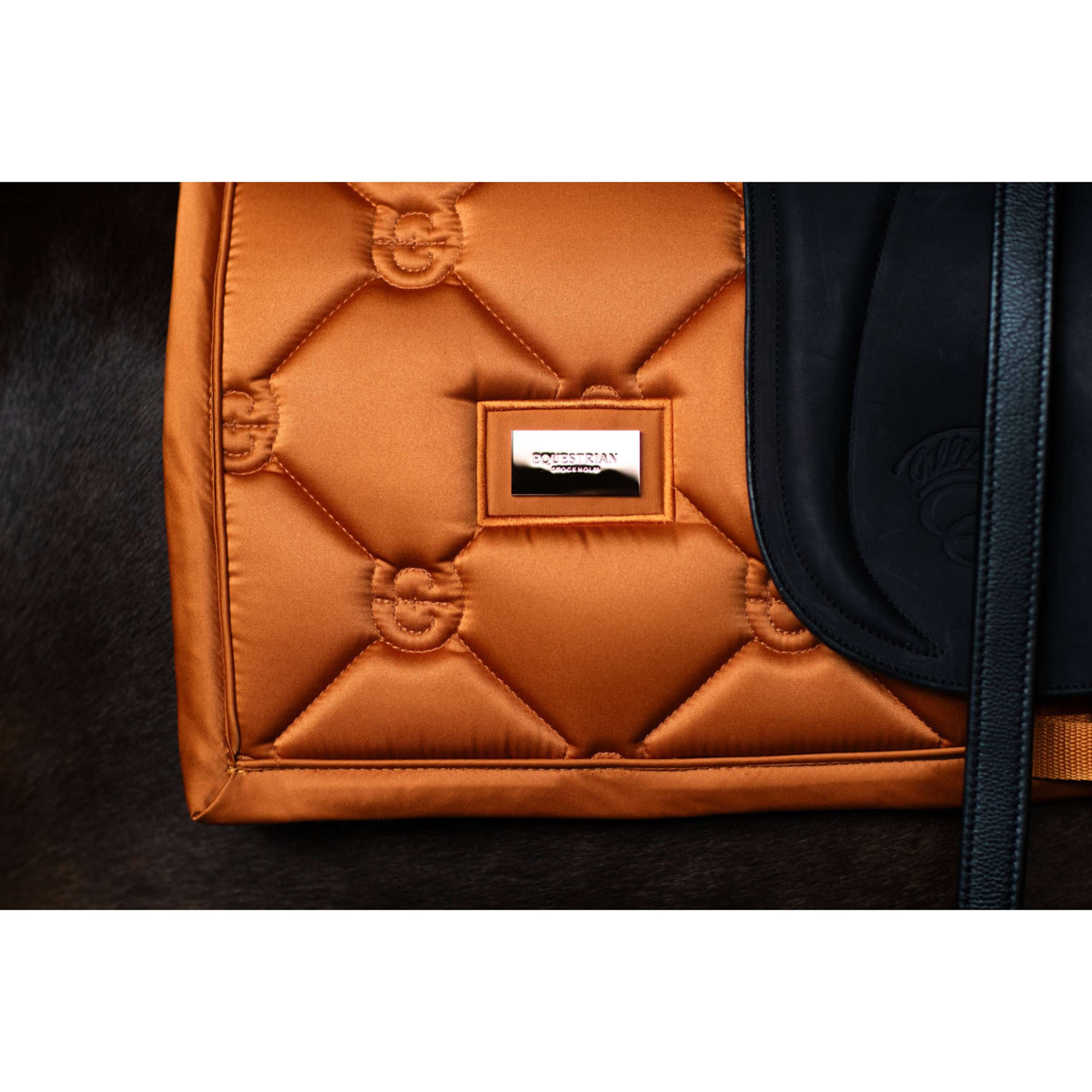 Equestrian Stockholm Saddlepad Satin Dressage Chestnut