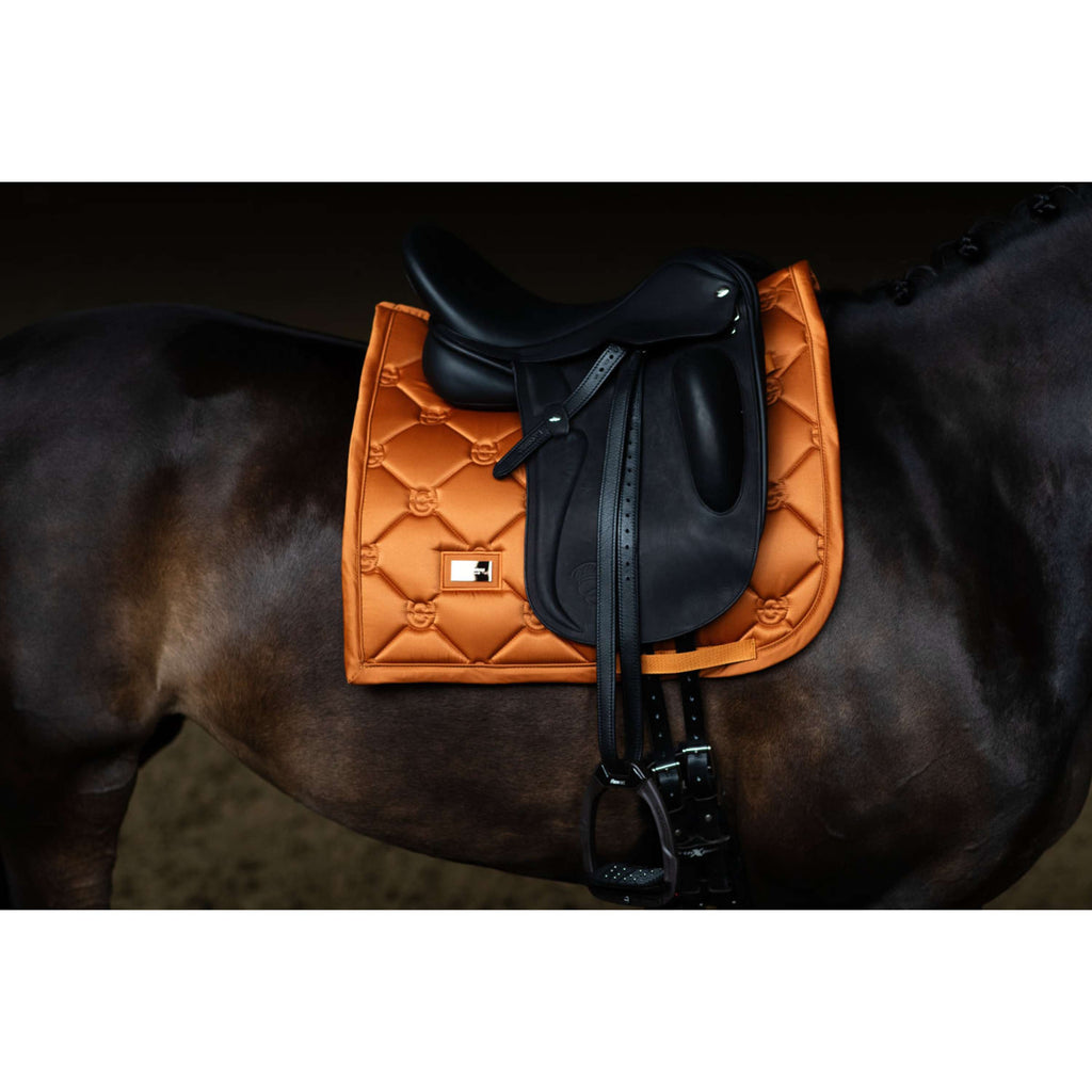 Equestrian Stockholm Saddlepad Satin Dressage Chestnut