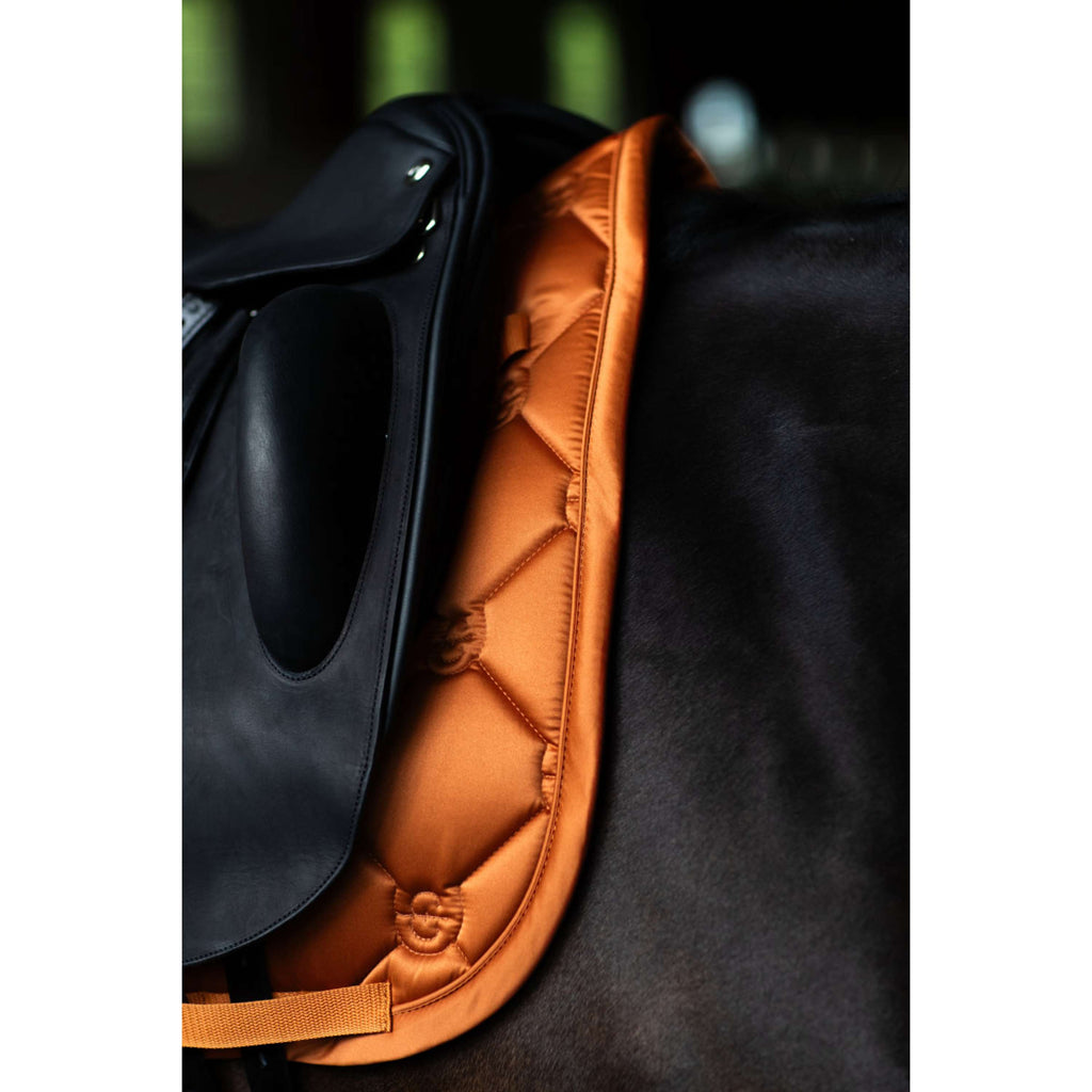 Equestrian Stockholm Saddlepad Satin Dressage Chestnut