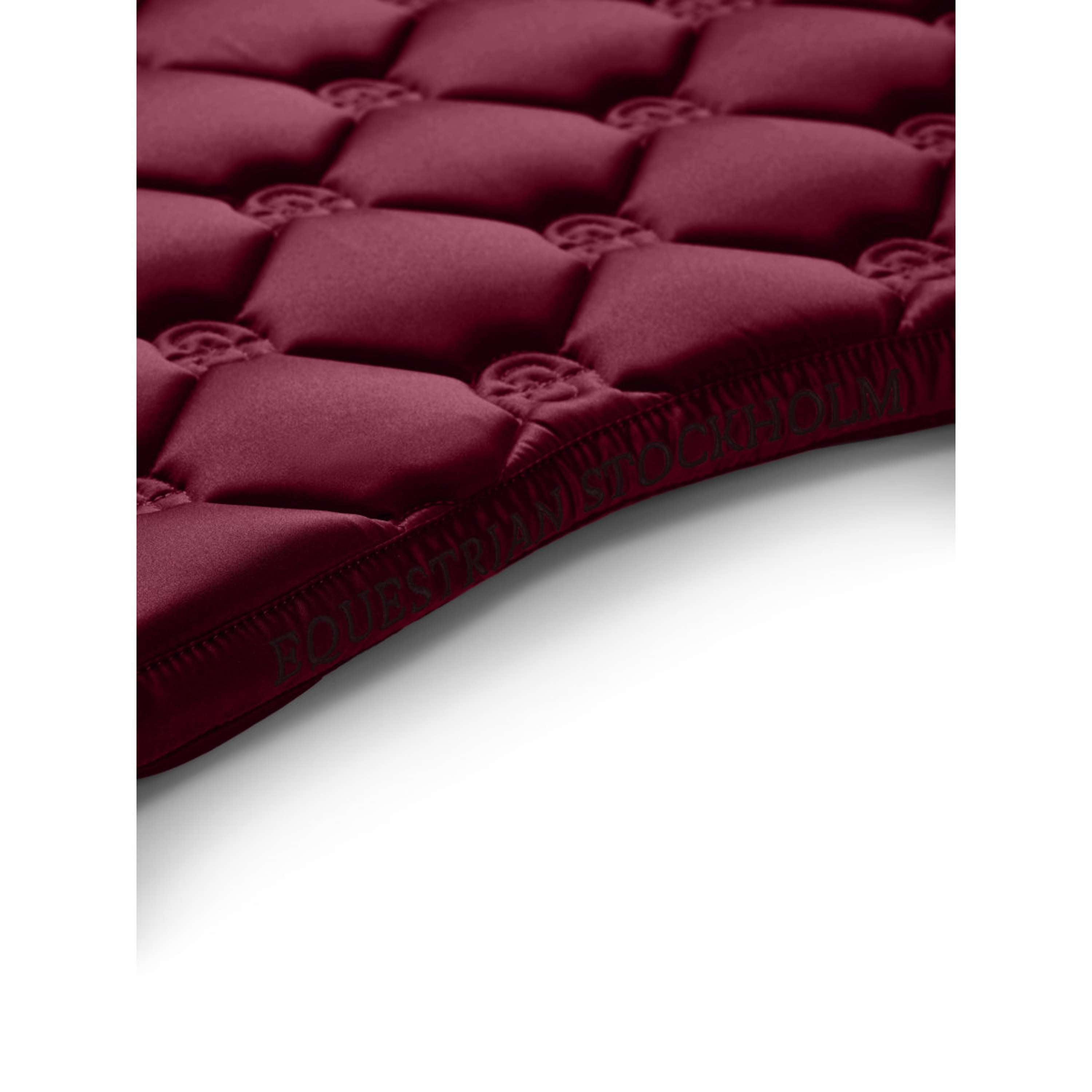 Equestrian Stockholm Saddlepad Satin Jumping Merlot
