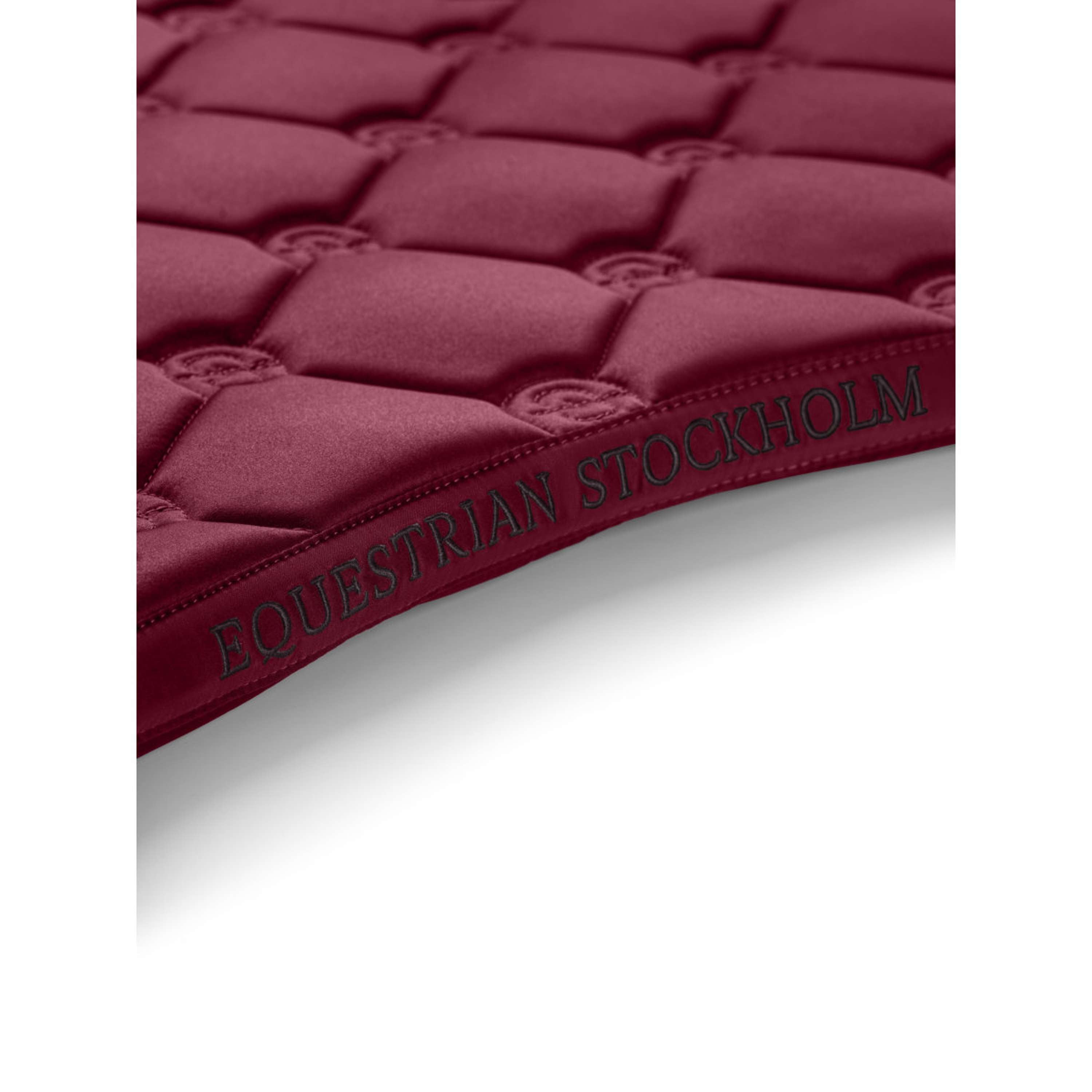 Equestrian Stockholm Saddlepad Satin Dressage Merlot