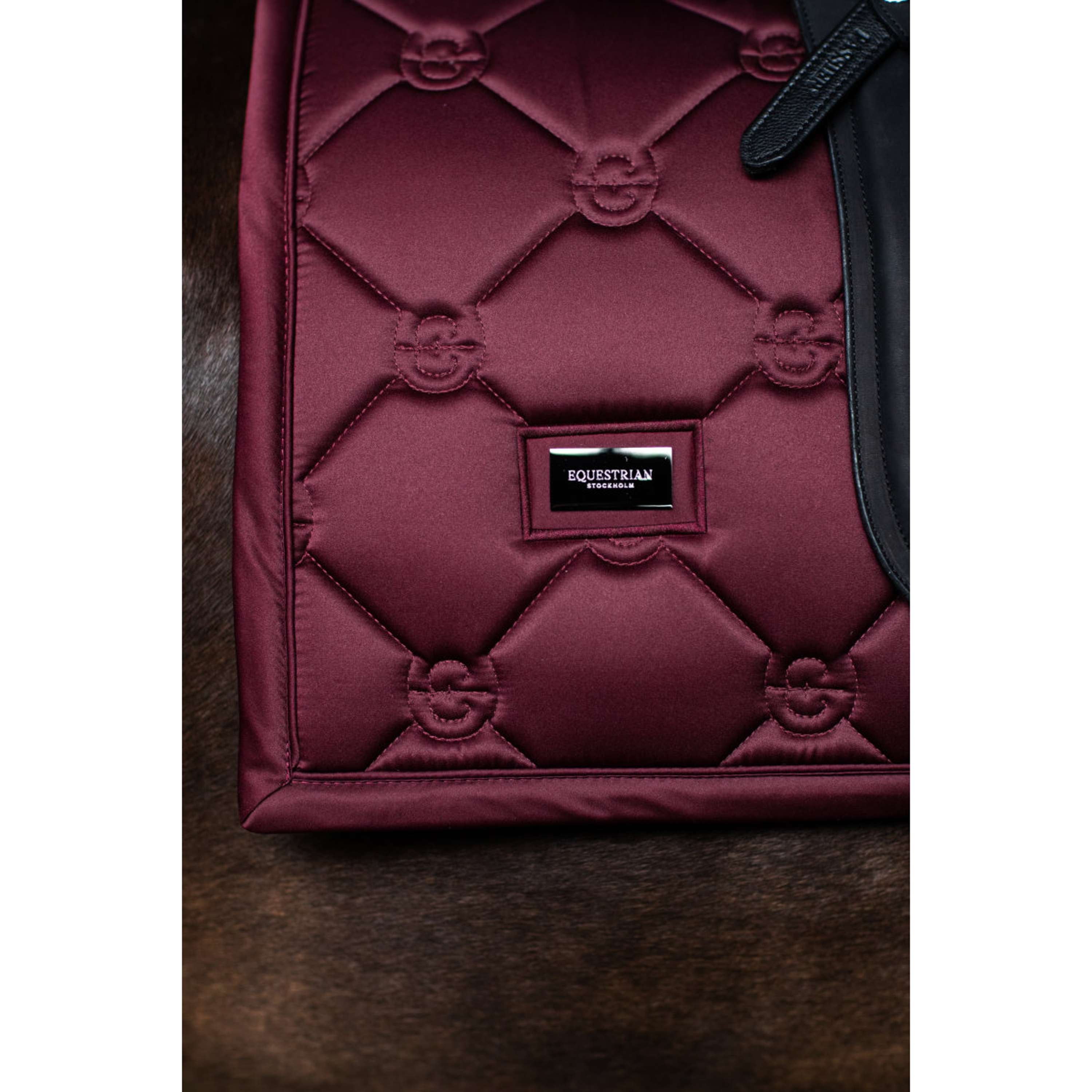 Equestrian Stockholm Saddlepad Satin Dressage Merlot