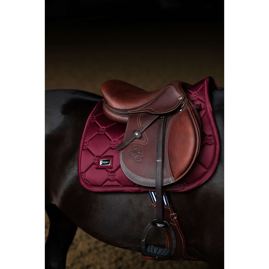 Equestrian Stockholm Saddlepad Satin Jumping Merlot
