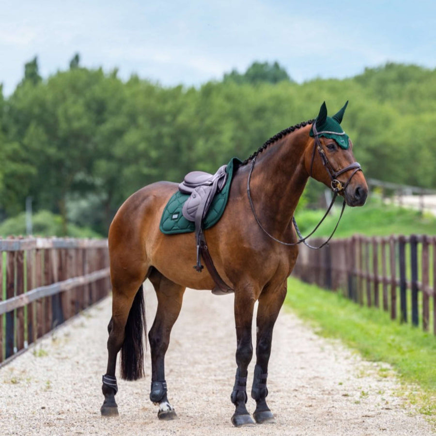 Equestrian Stockholm Saddlepad Satin Jumping Sycamore Green
