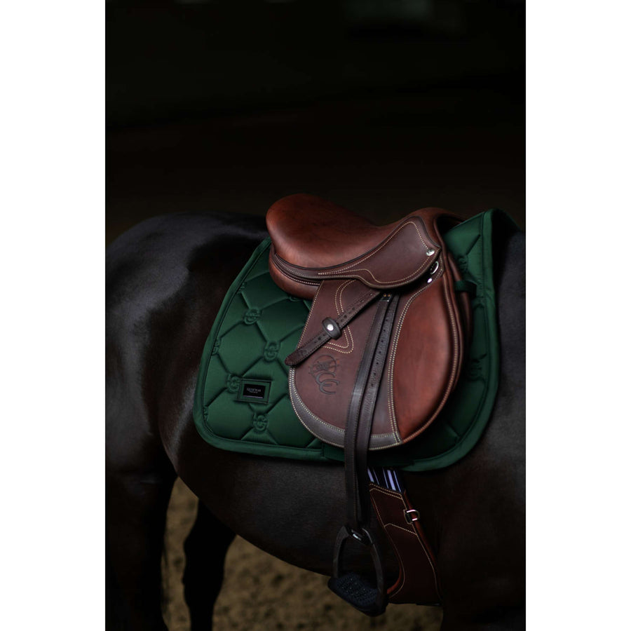Equestrian Stockholm Saddlepad Satin Jumping Sycamore Green