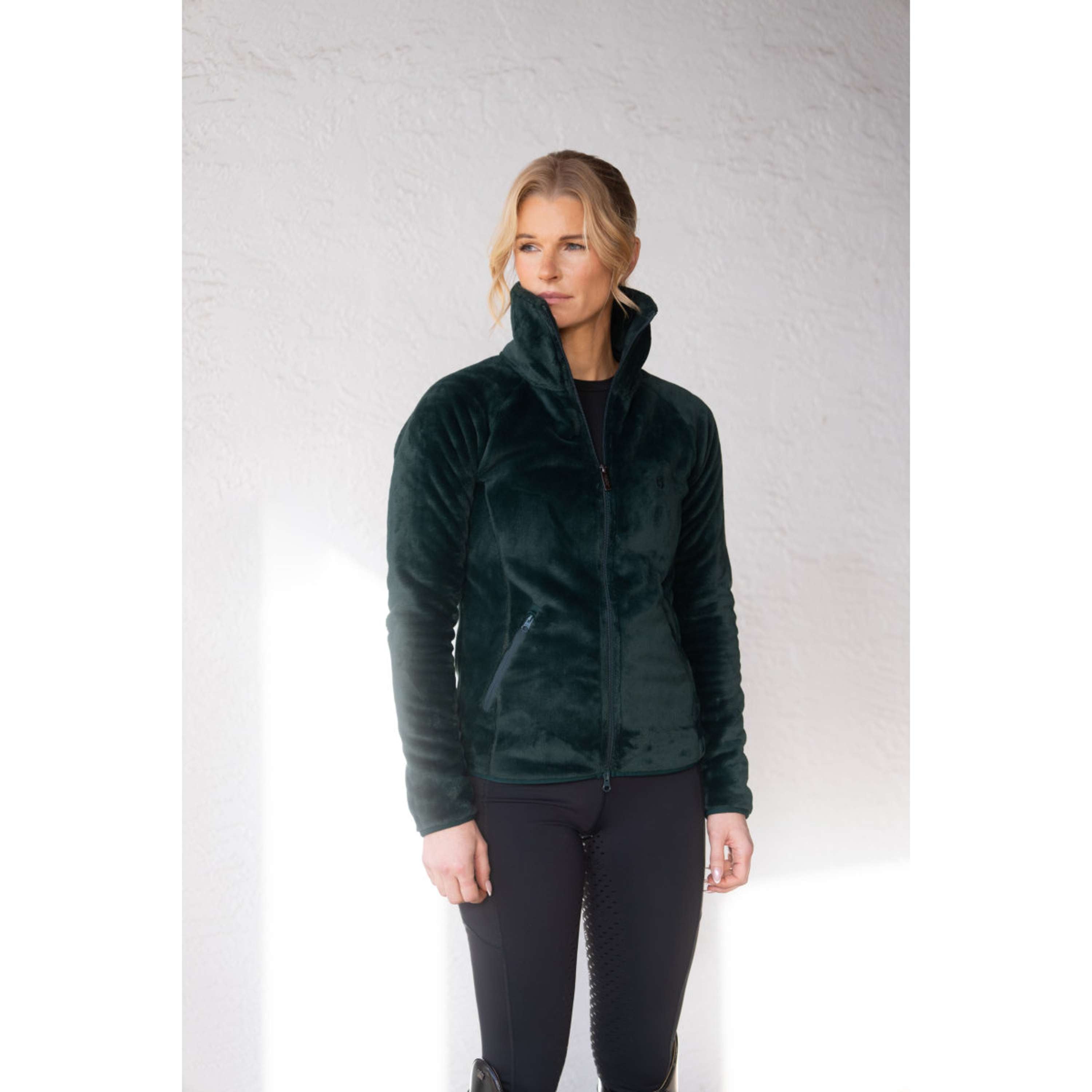 Equestrian Stockholm Fleece Jacket Velvet Sycamore Green