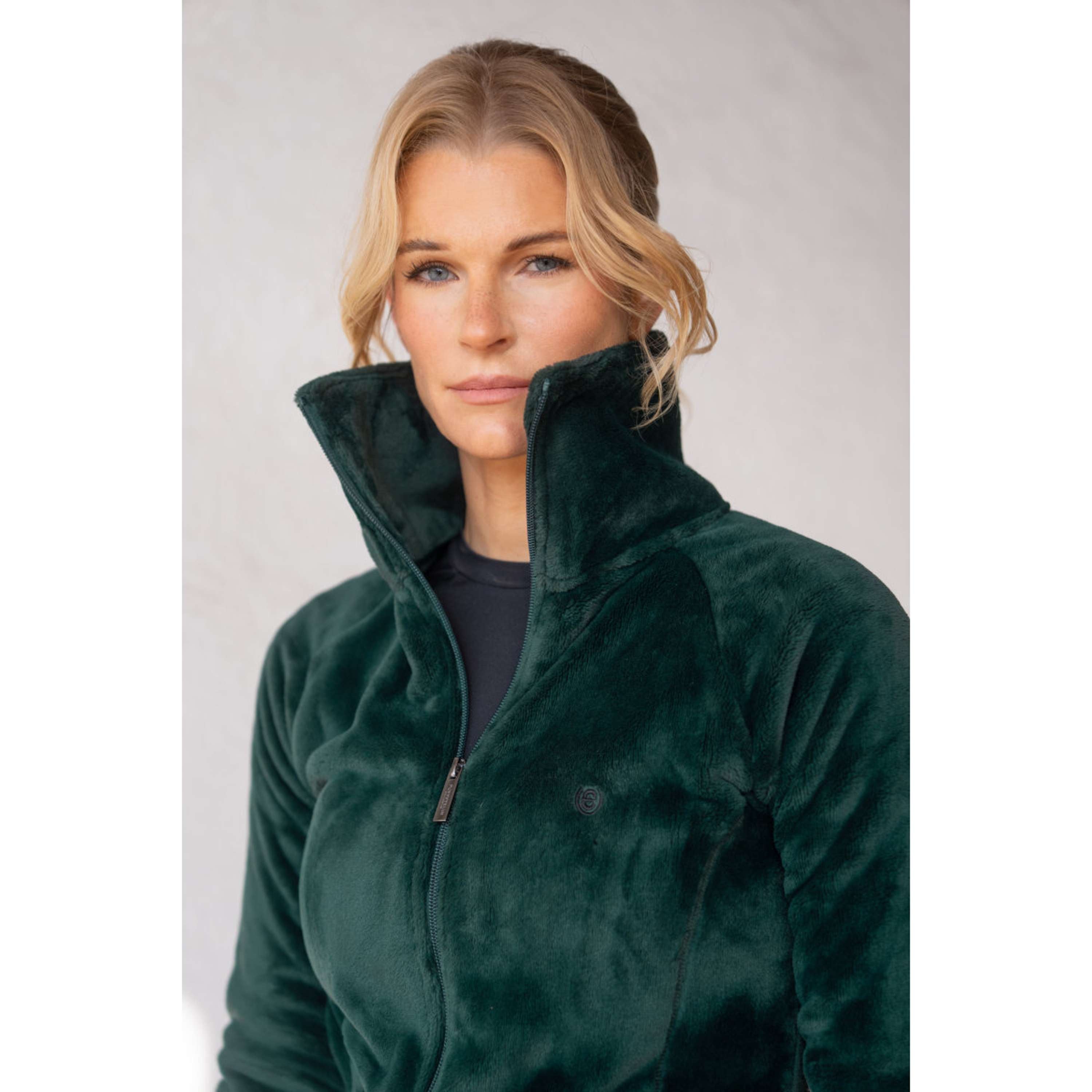 Equestrian Stockholm Fleece Jacket Velvet Sycamore Green