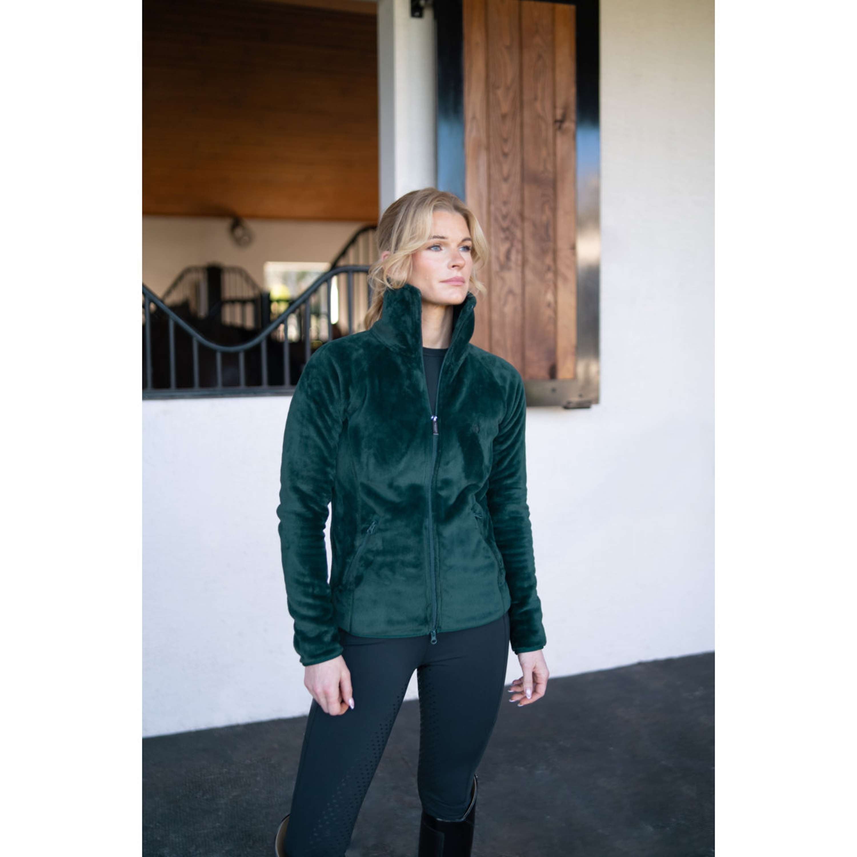 Equestrian Stockholm Fleece Jacket Velvet Sycamore Green