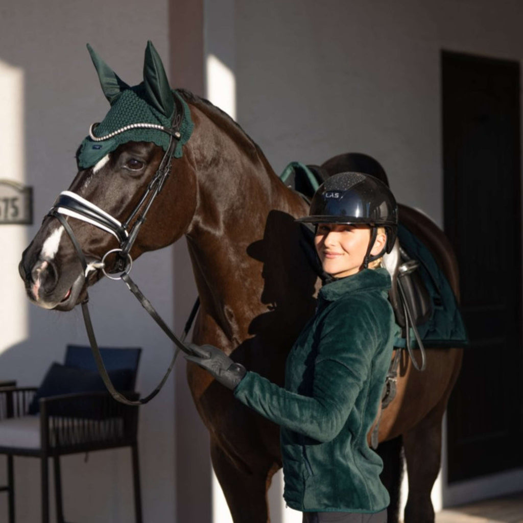 Equestrian Stockholm Fleece Jacket Velvet Sycamore Green
