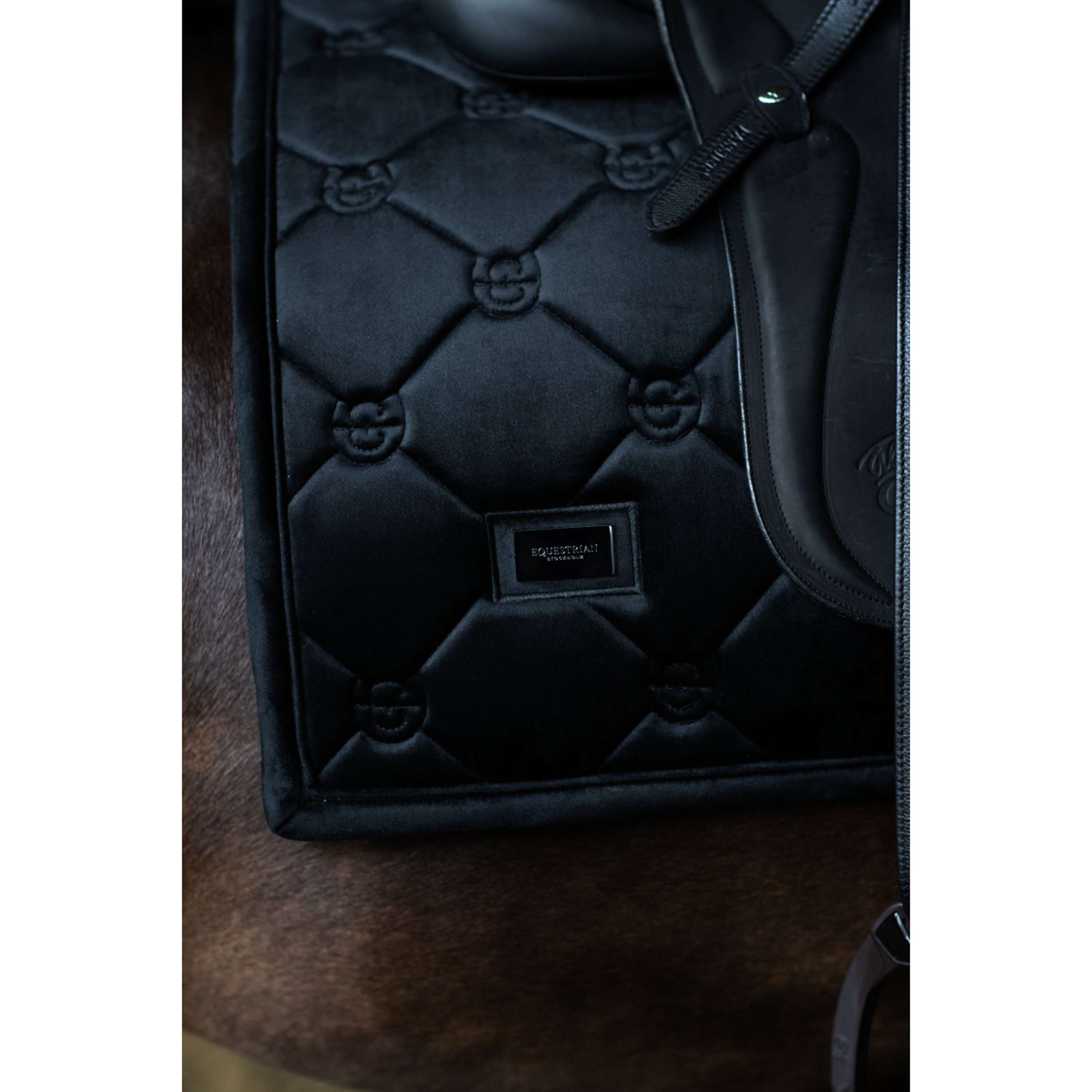 Equestrian Stockholm Saddlepad Velvet Dressage Black