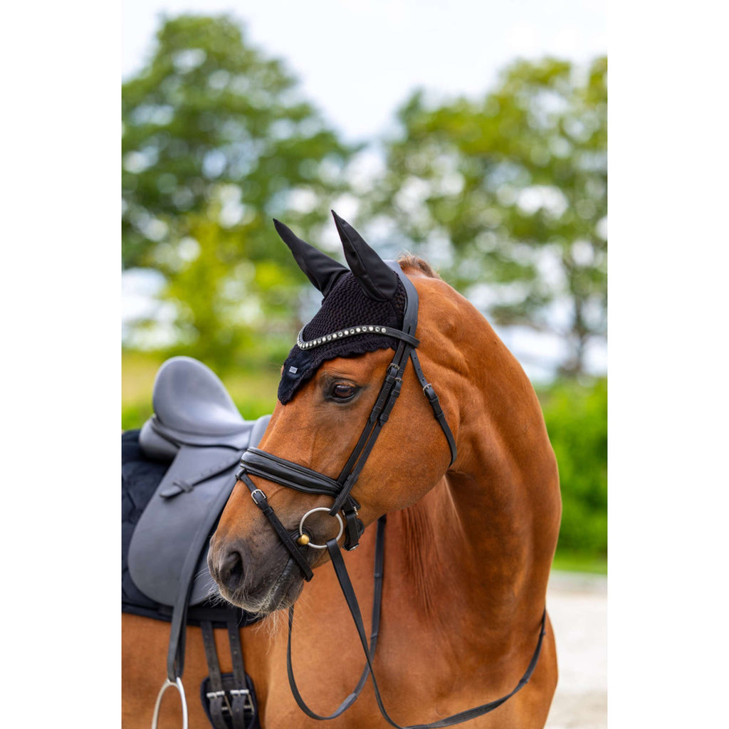 Equestrian Stockholm Ear Bonnet Velvet Black