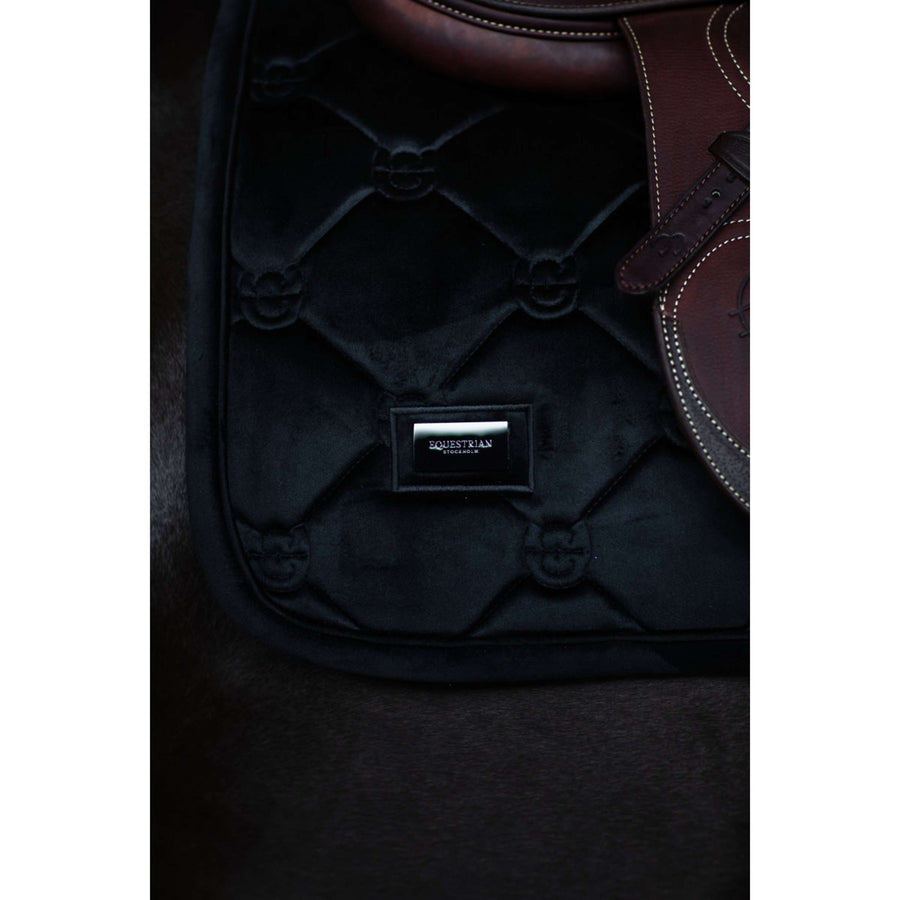Equestrian Stockholm Saddlepad Velvet Jumping Black