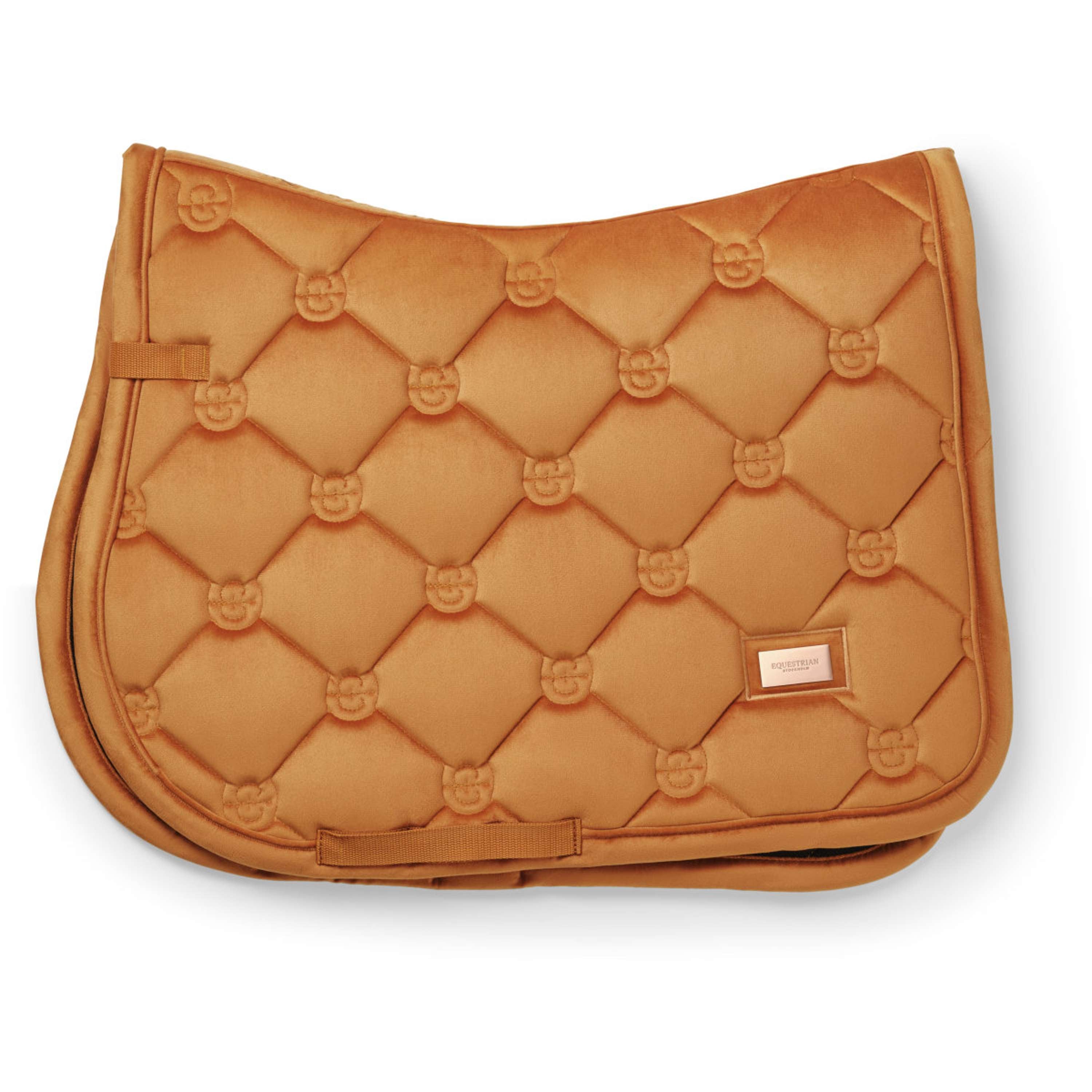 Equestrian Stockholm Saddlepad Velvet Jumping Chestnut