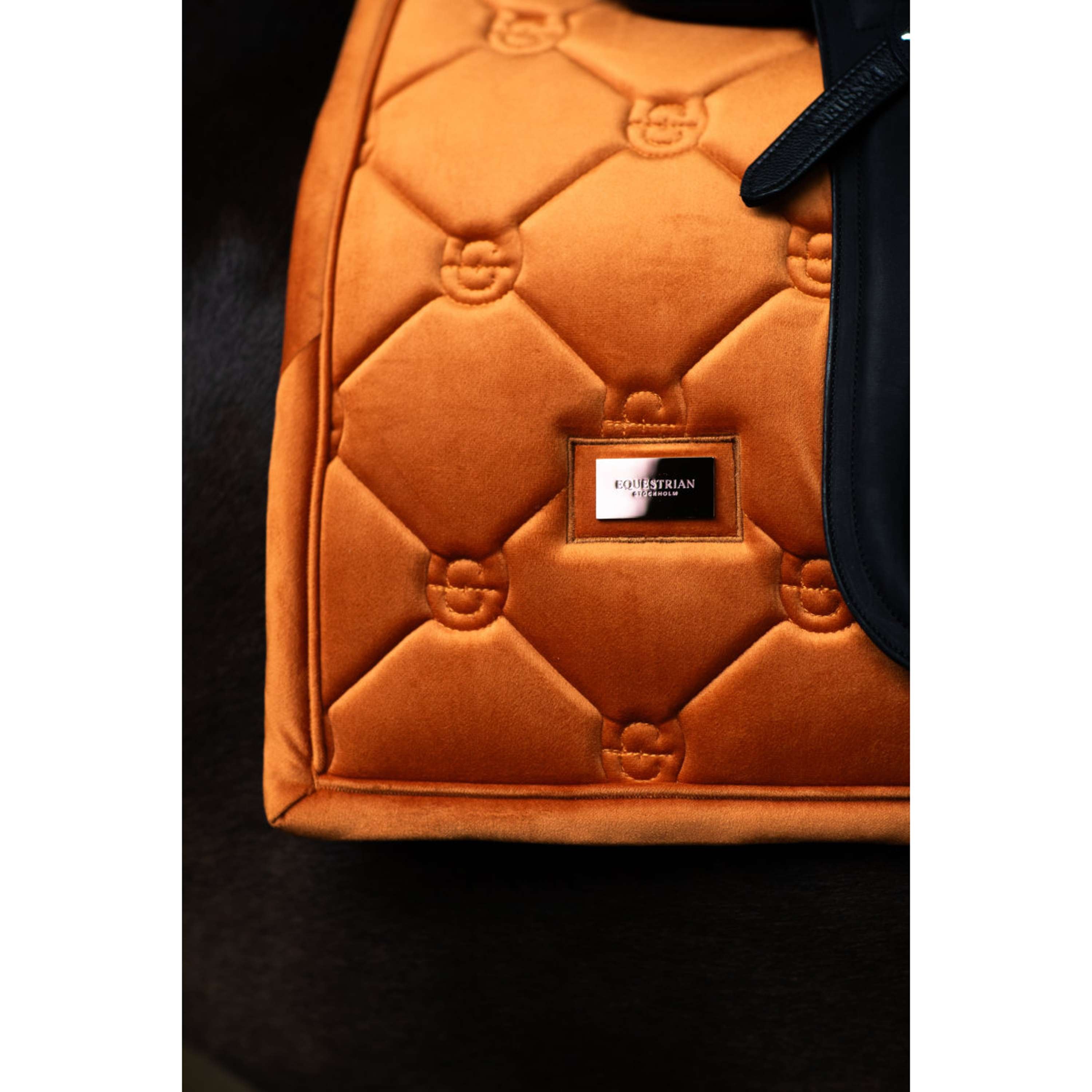 Equestrian Stockholm Saddlepad Velvet Dressage Chestnut