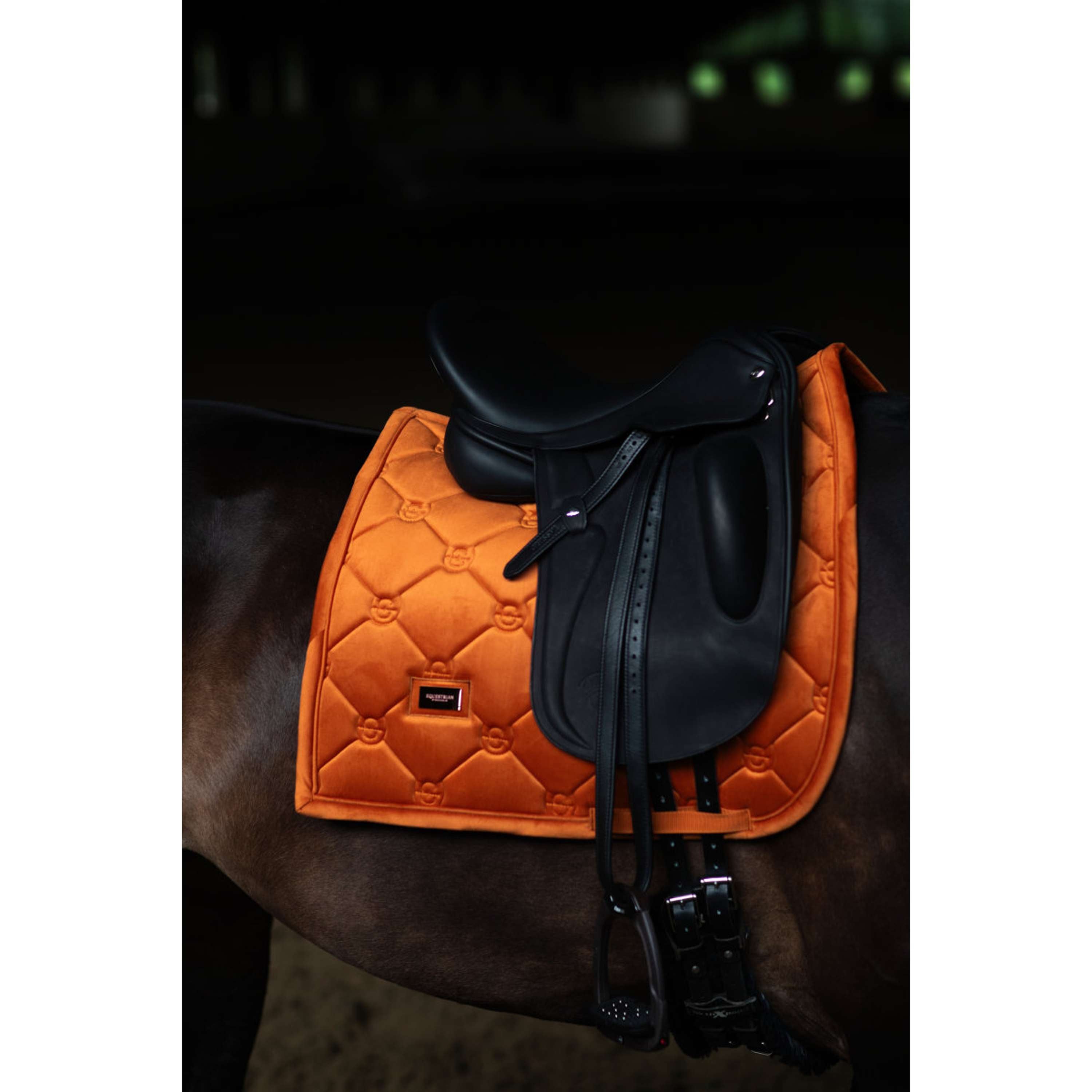 Equestrian Stockholm Saddlepad Velvet Dressage Chestnut