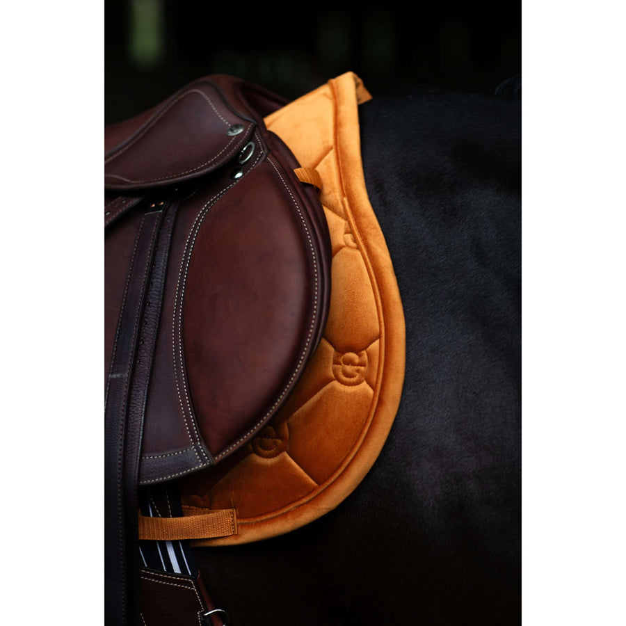 Equestrian Stockholm Saddlepad Velvet Jumping Chestnut