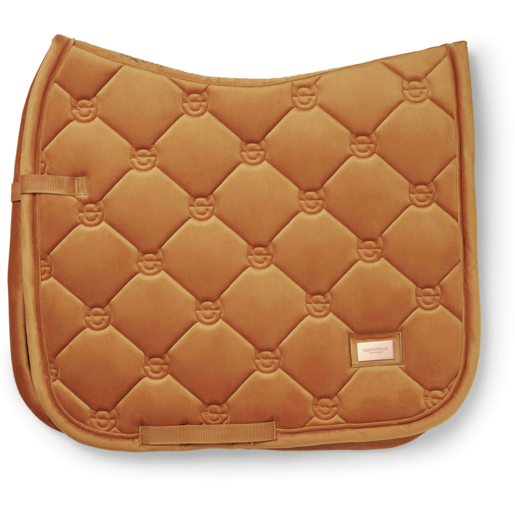 Equestrian Stockholm Saddlepad Velvet Dressage Chestnut