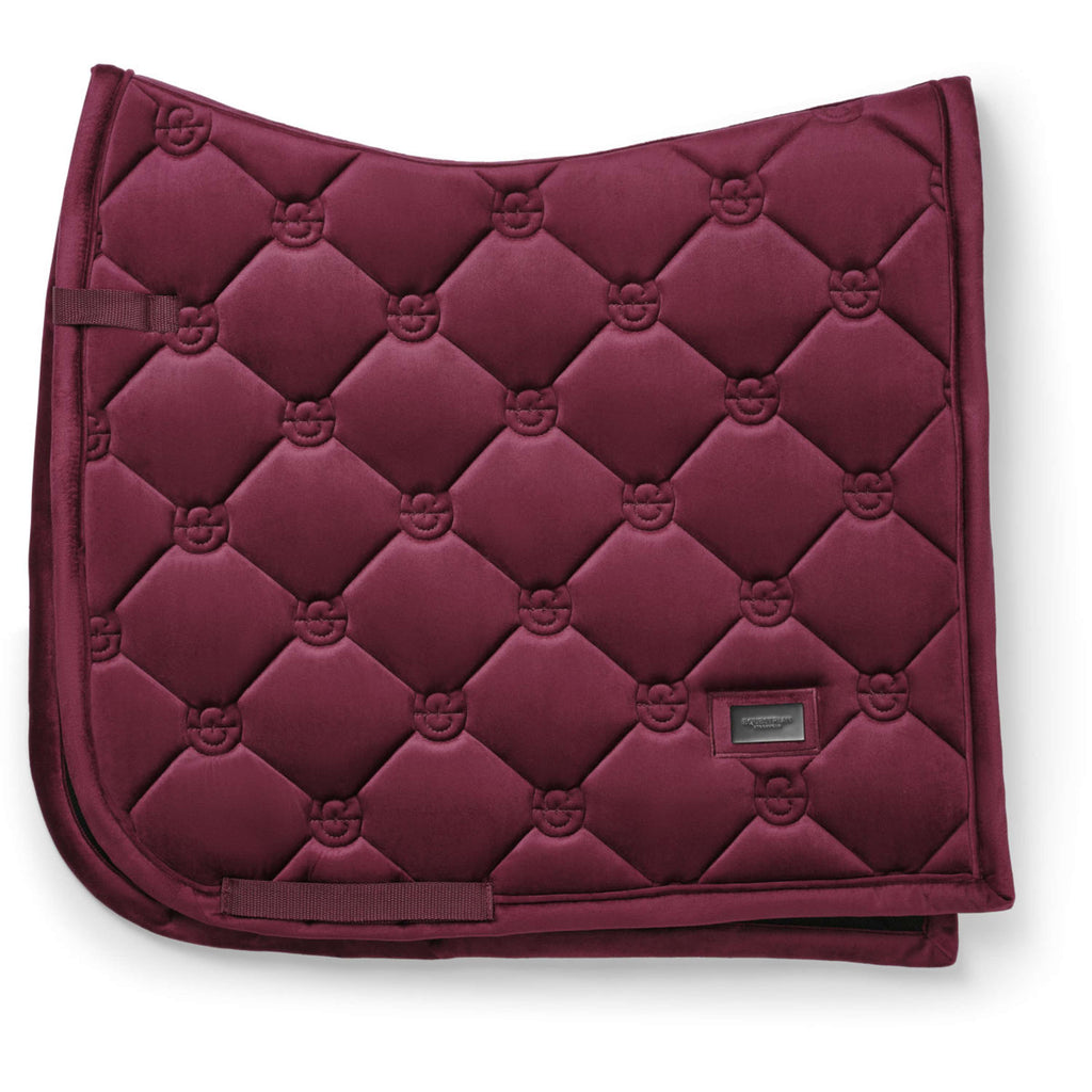 Equestrian Stockholm Saddlepad Velvet Dressage Merlot