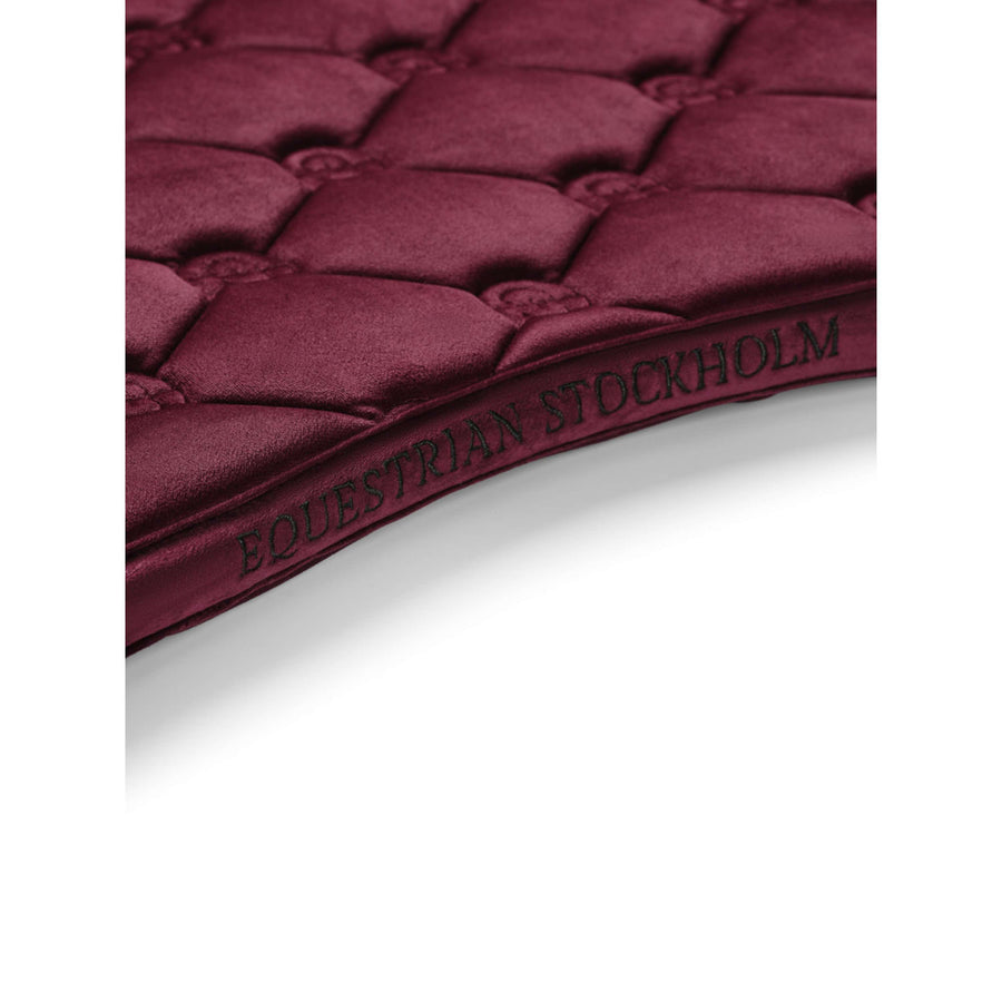 Equestrian Stockholm Saddlepad Velvet Jumping Merlot