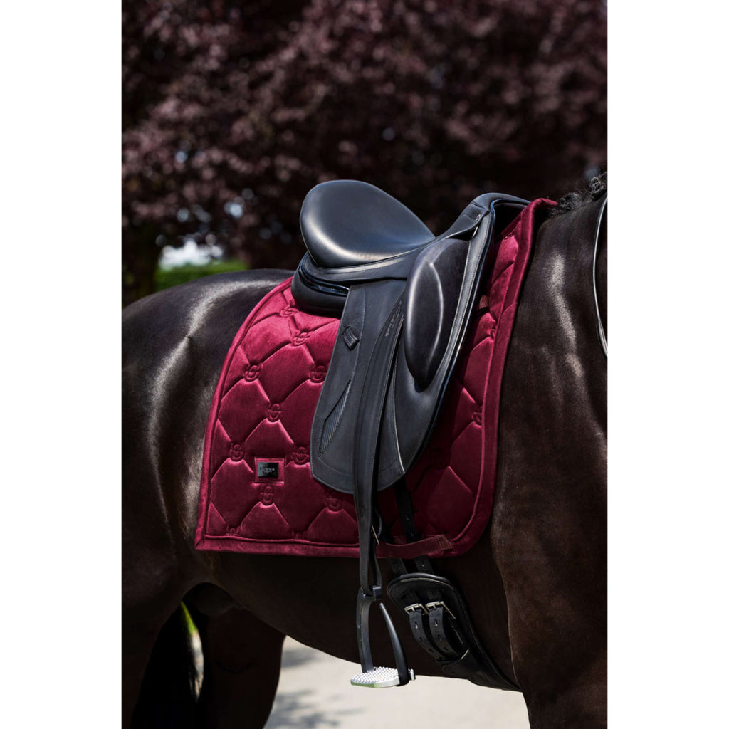 Equestrian Stockholm Saddlepad Velvet Dressage Merlot