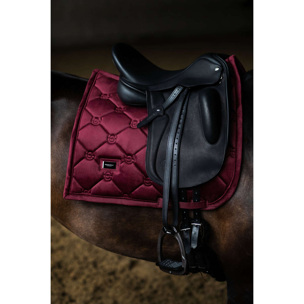 Equestrian Stockholm Saddlepad Velvet Dressage Merlot