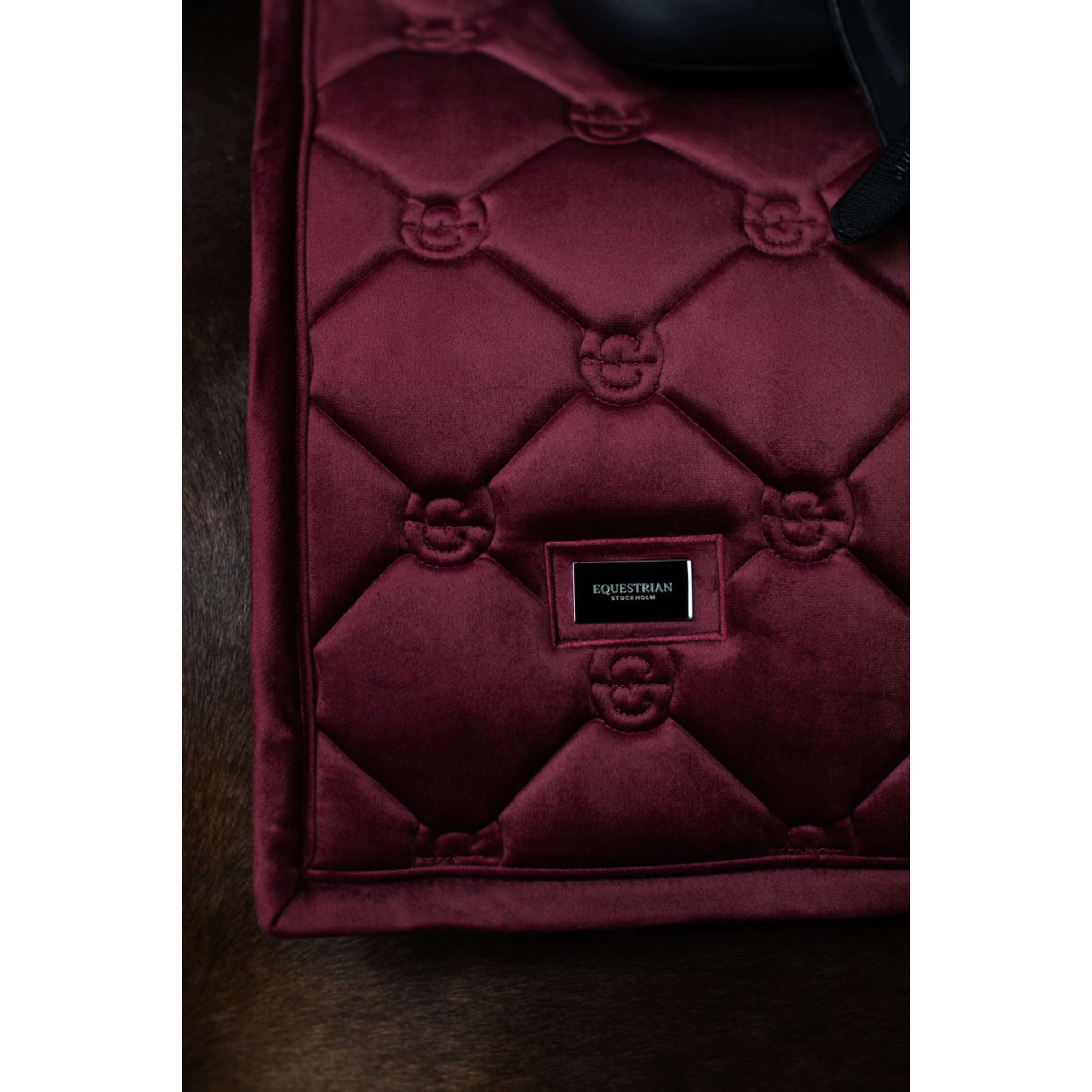 Equestrian Stockholm Saddlepad Velvet Dressage Merlot