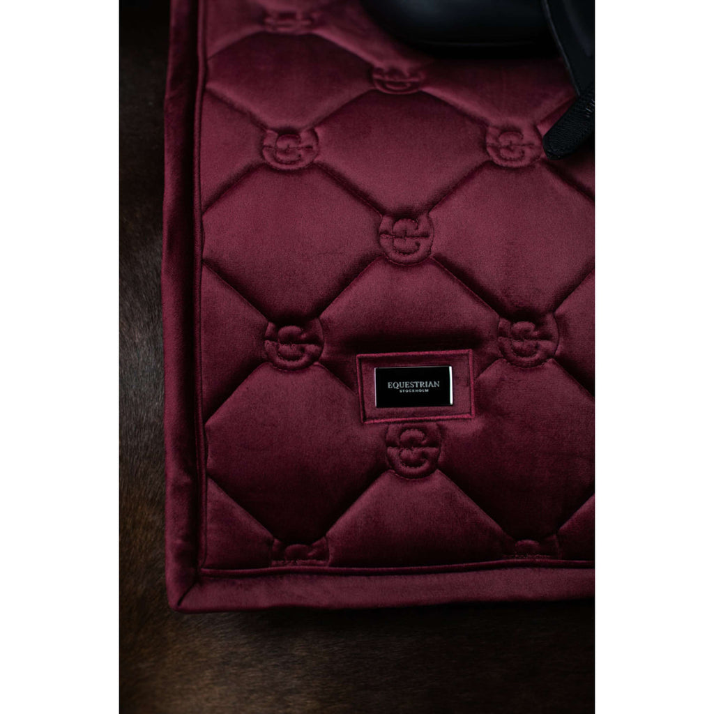 Equestrian Stockholm Saddlepad Velvet Dressage Merlot