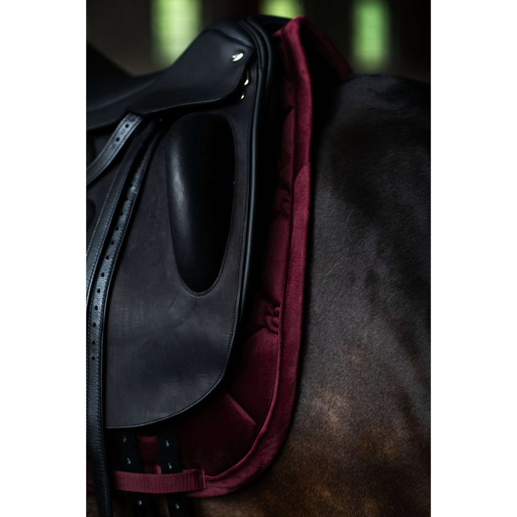 Equestrian Stockholm Saddlepad Velvet Dressage Merlot