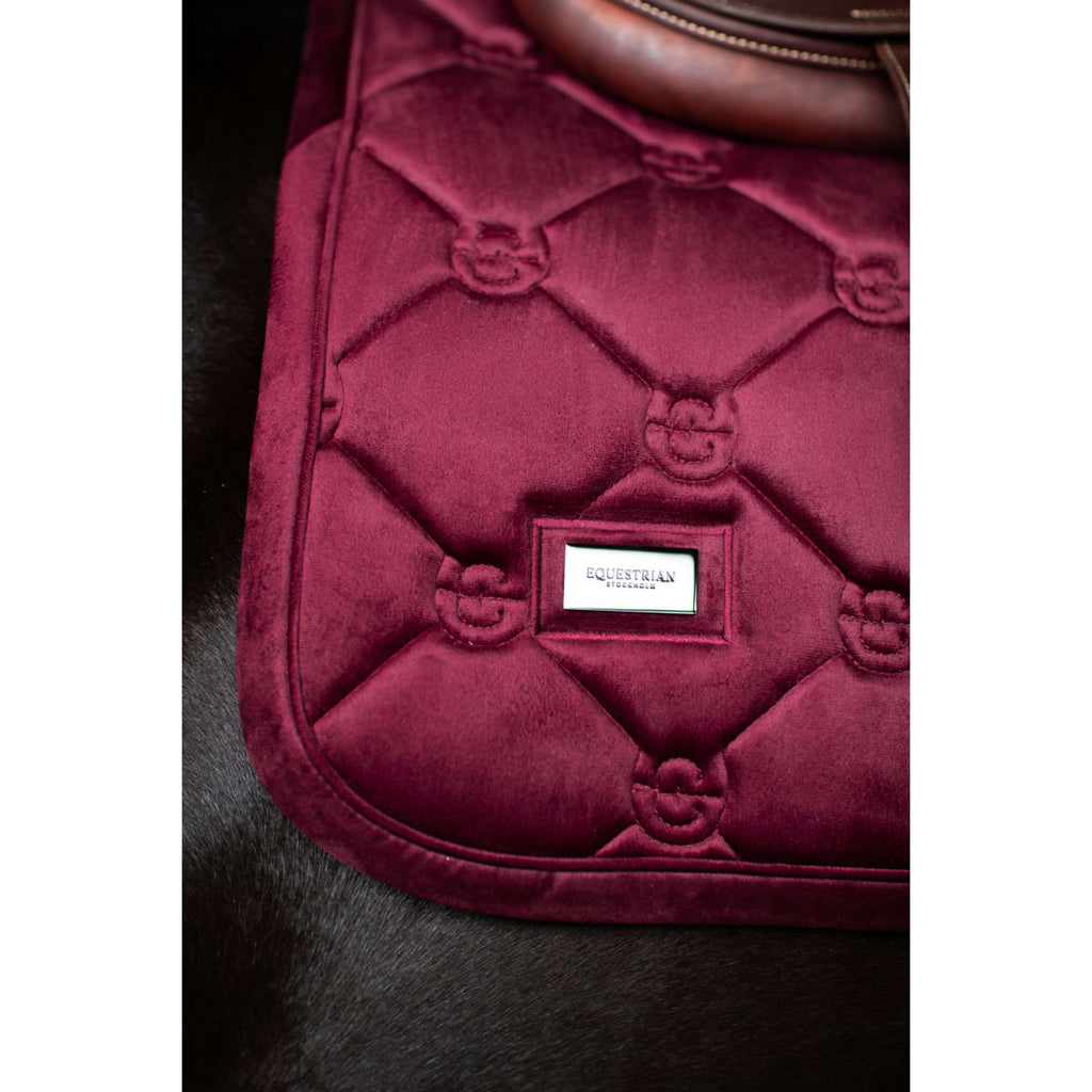 Equestrian Stockholm Saddlepad Velvet Jumping Merlot