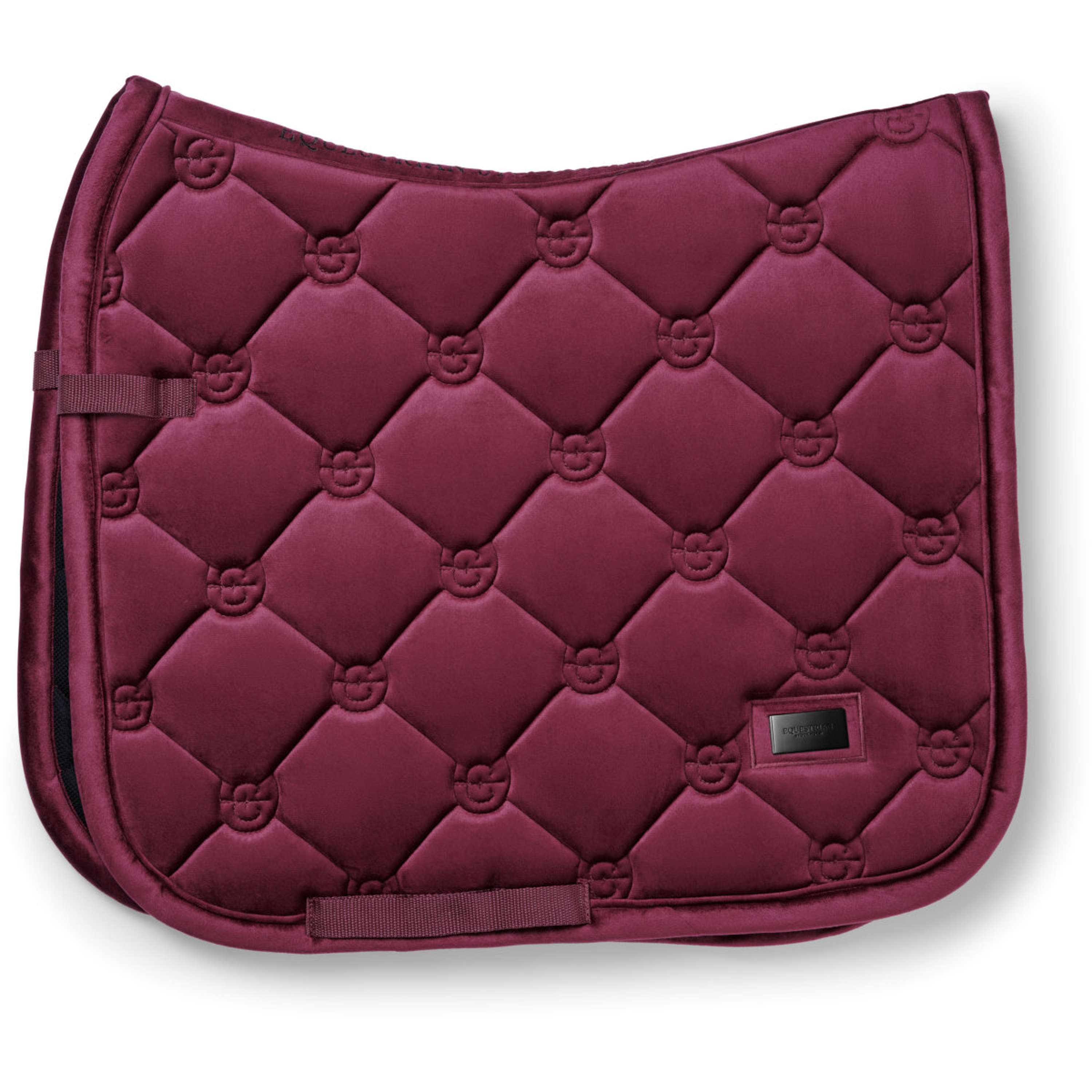 Equestrian Stockholm Saddlepad Velvet Dressage Merlot