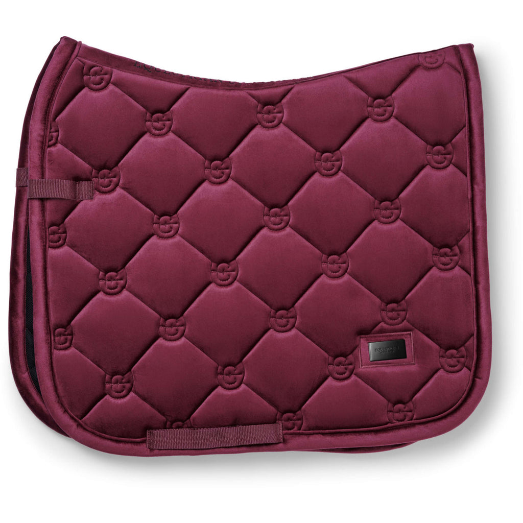 Equestrian Stockholm Saddlepad Velvet Dressage Merlot