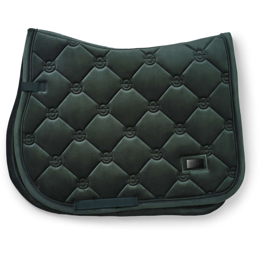 Equestrian Stockholm Saddlepad Velvet Jumping Sycamore Green