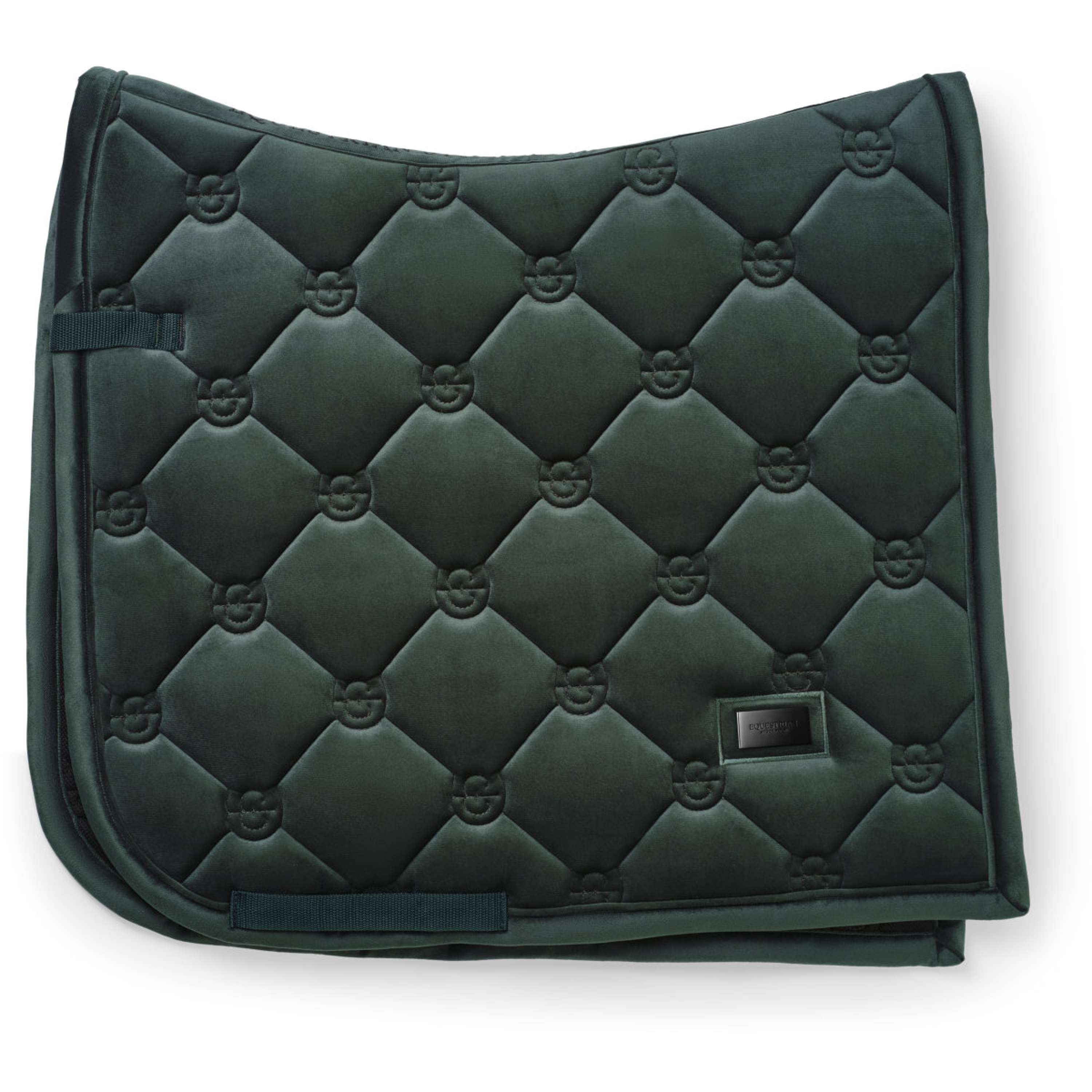 Equestrian Stockholm Saddlepad Velvet Dressage Sycamore Green