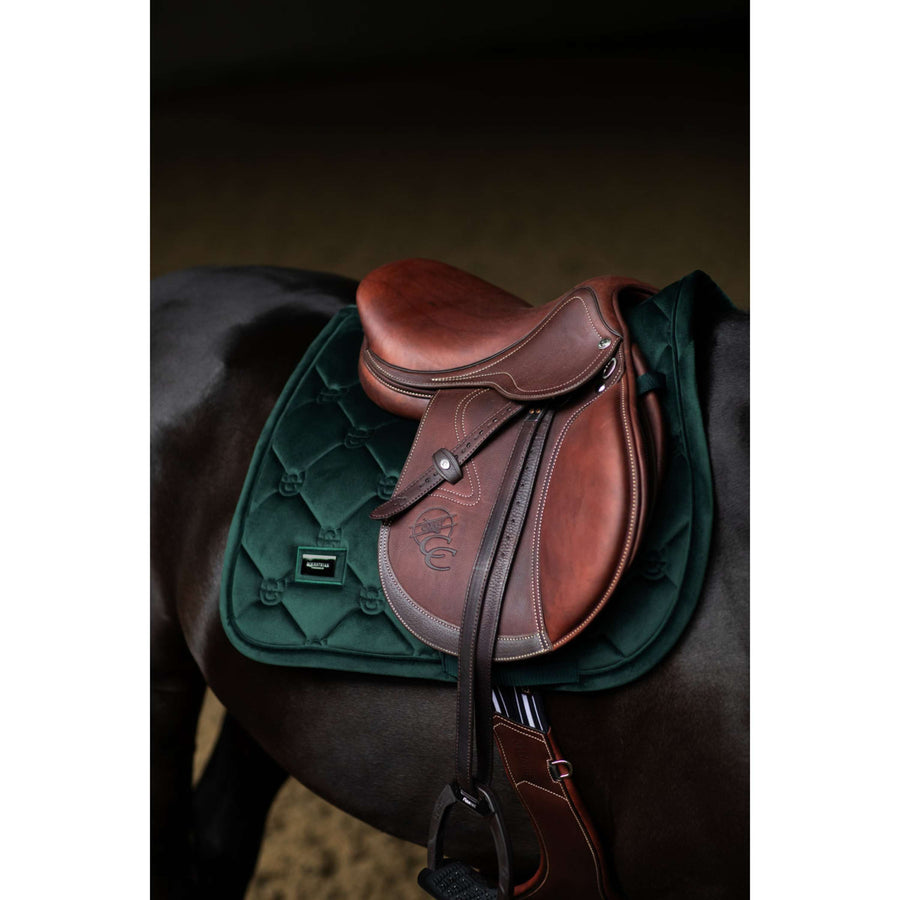Equestrian Stockholm Saddlepad Velvet Jumping Sycamore Green