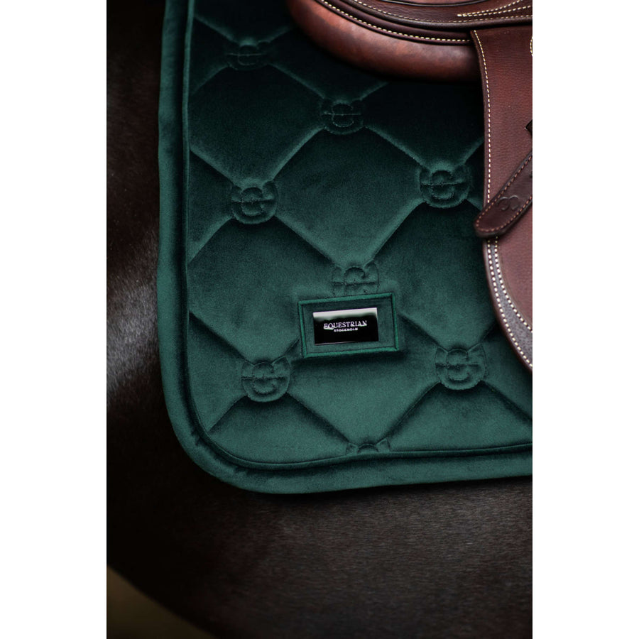 Equestrian Stockholm Saddlepad Velvet Jumping Sycamore Green