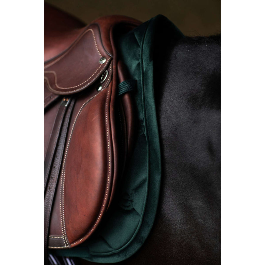 Equestrian Stockholm Saddlepad Velvet Jumping Sycamore Green