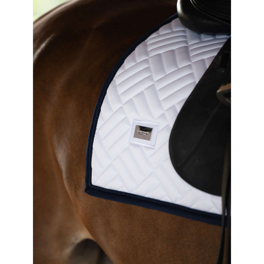 Equestrian Stockholm Saddlepad Modern Dressage White/Navy