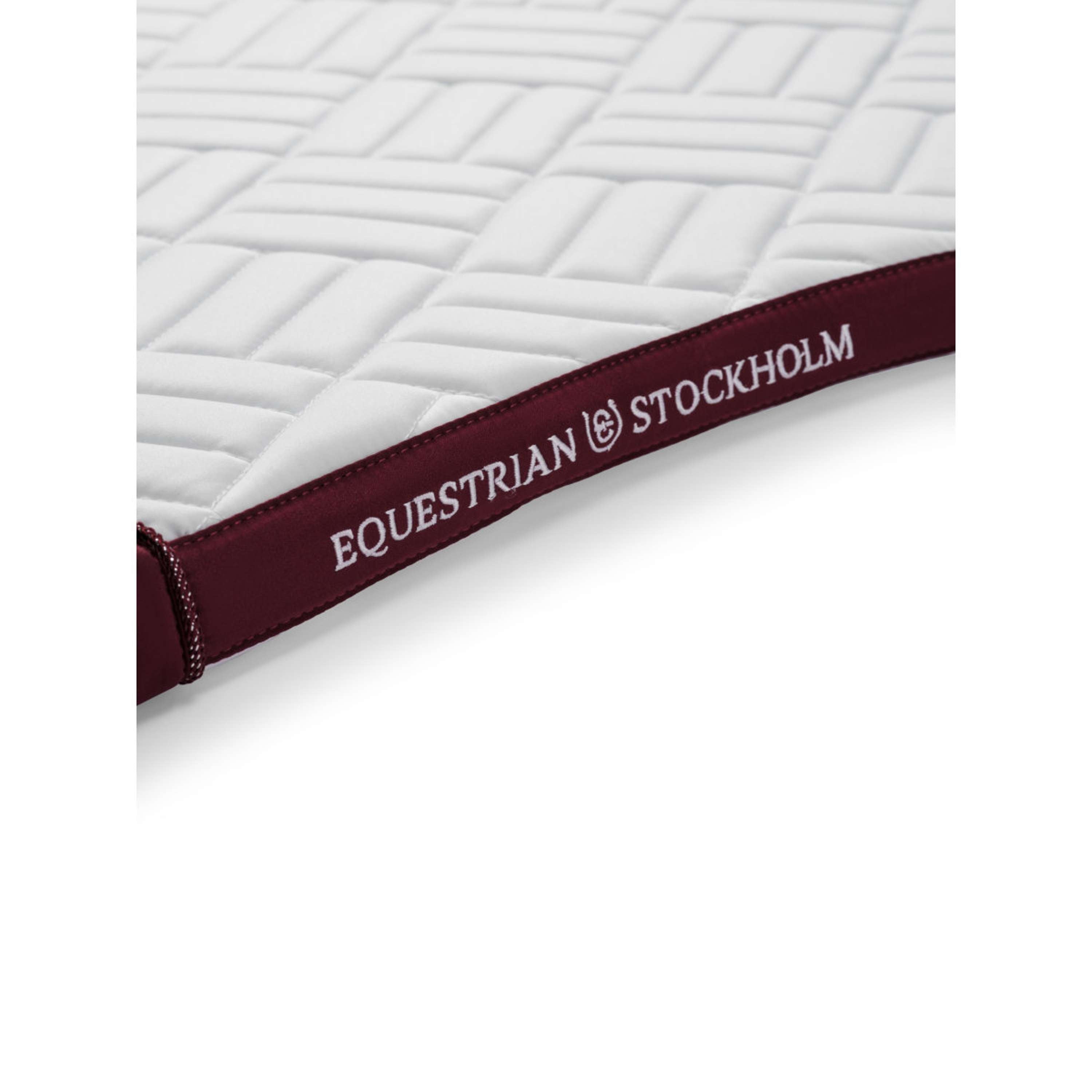 Equestrian Stockholm Saddlepad Modern Dressage White/Merlot