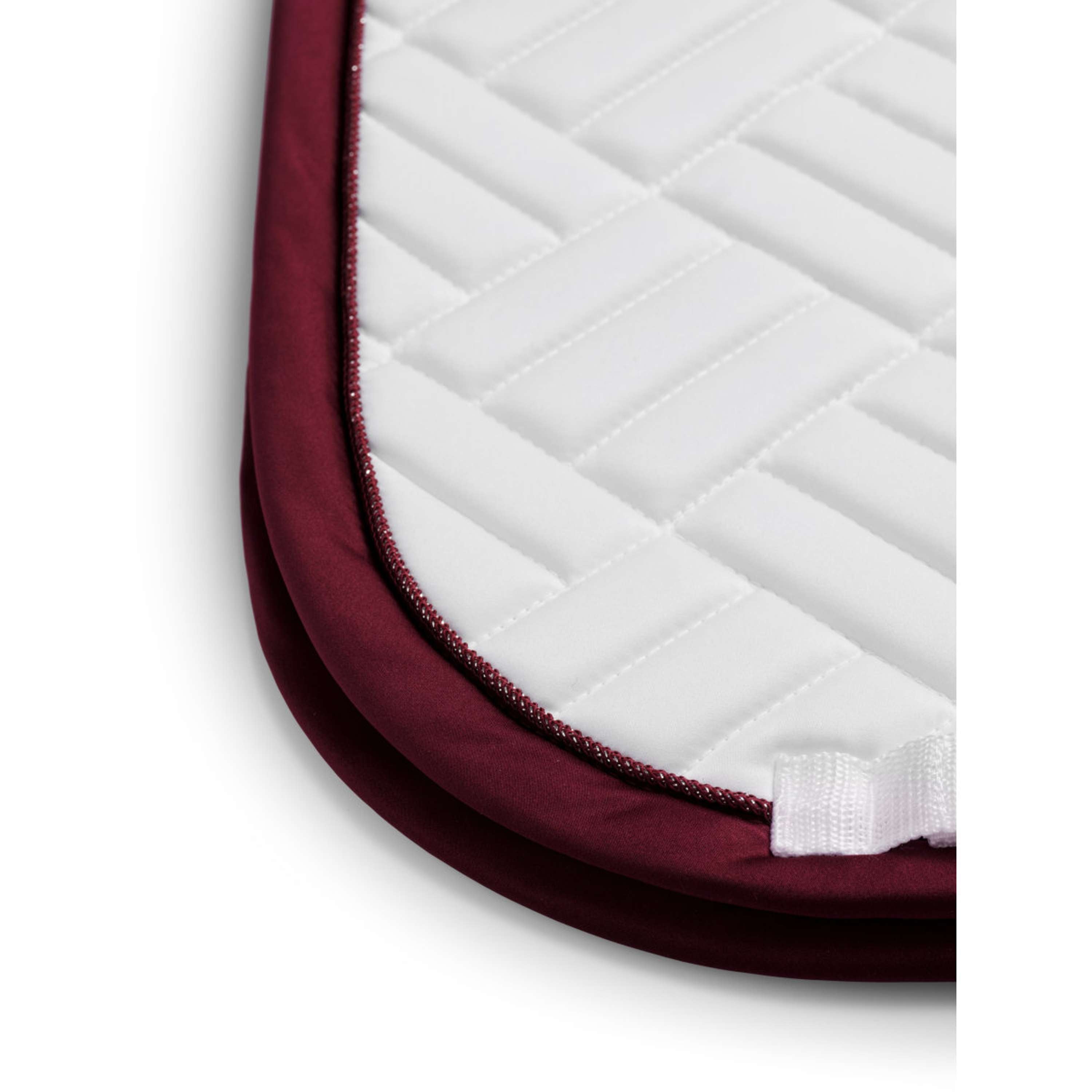 Equestrian Stockholm Saddlepad Modern Dressage White/Merlot