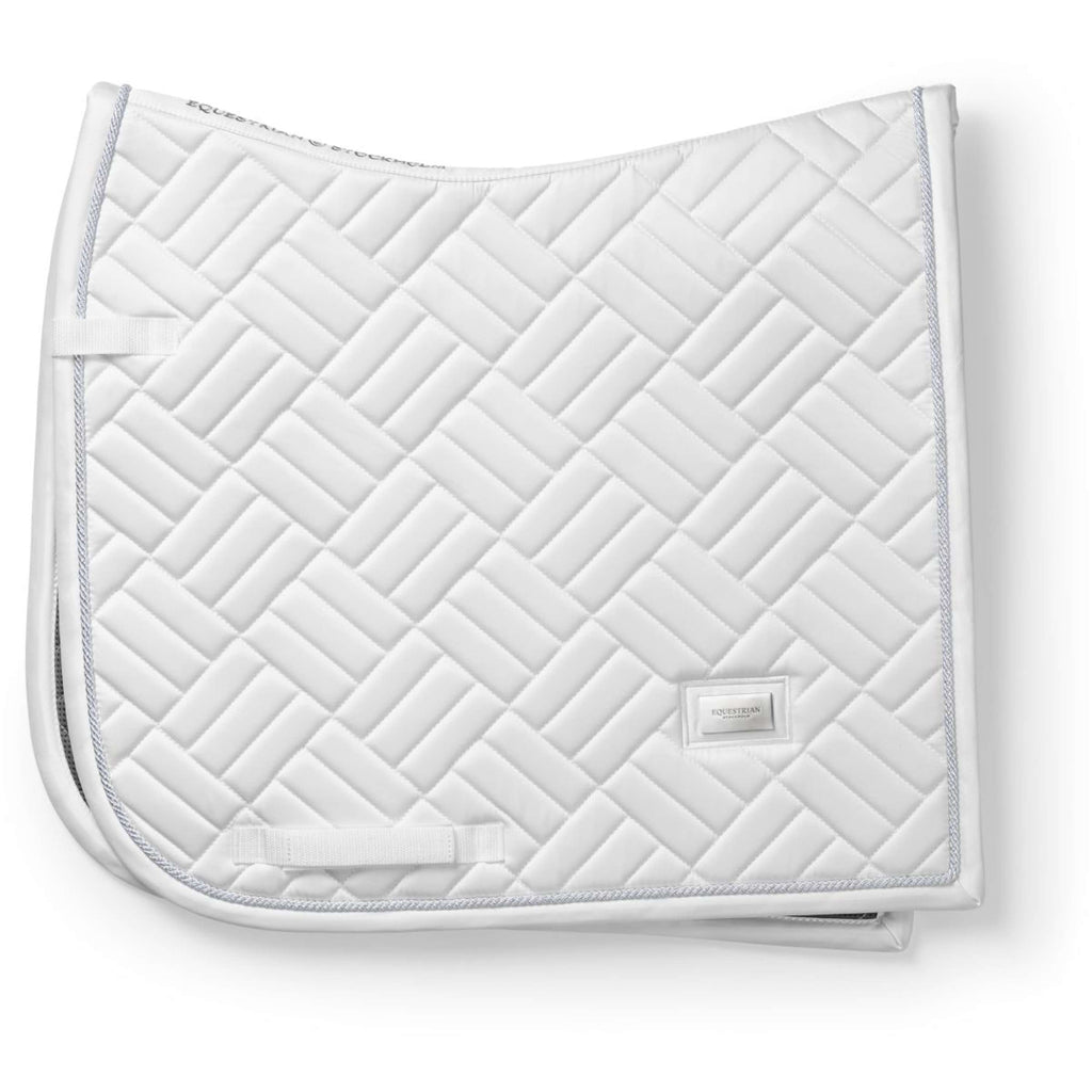 Equestrian Stockholm Saddlepad Modern Dressage White Silver