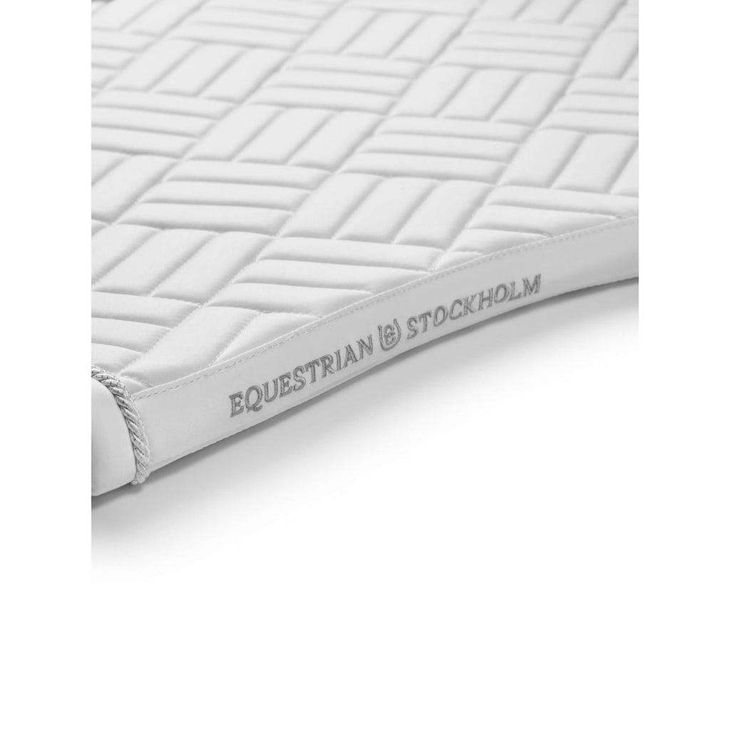 Equestrian Stockholm Saddlepad Modern Dressage White Silver